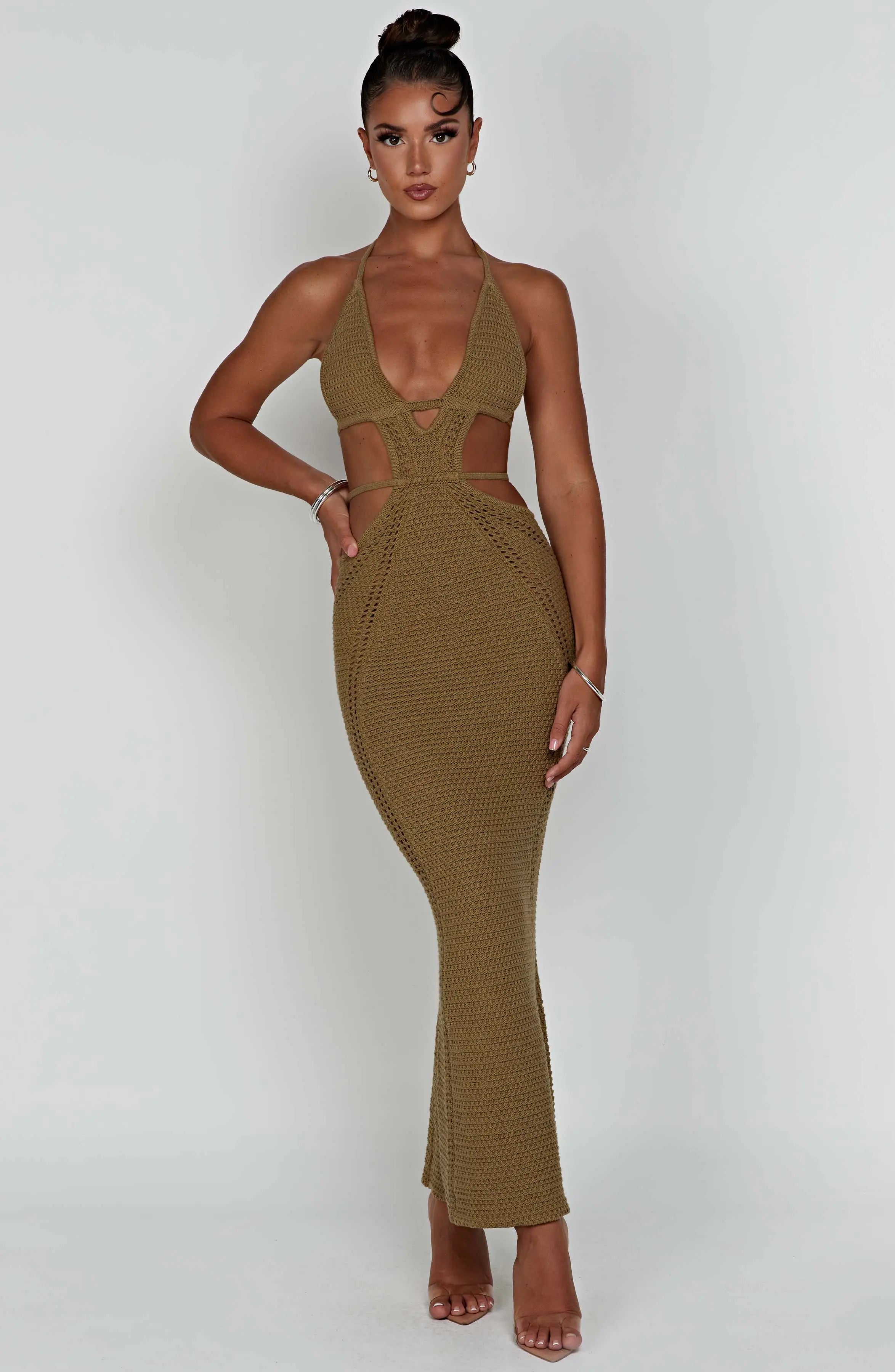 Arabella Maxi Dress - Khaki T.T