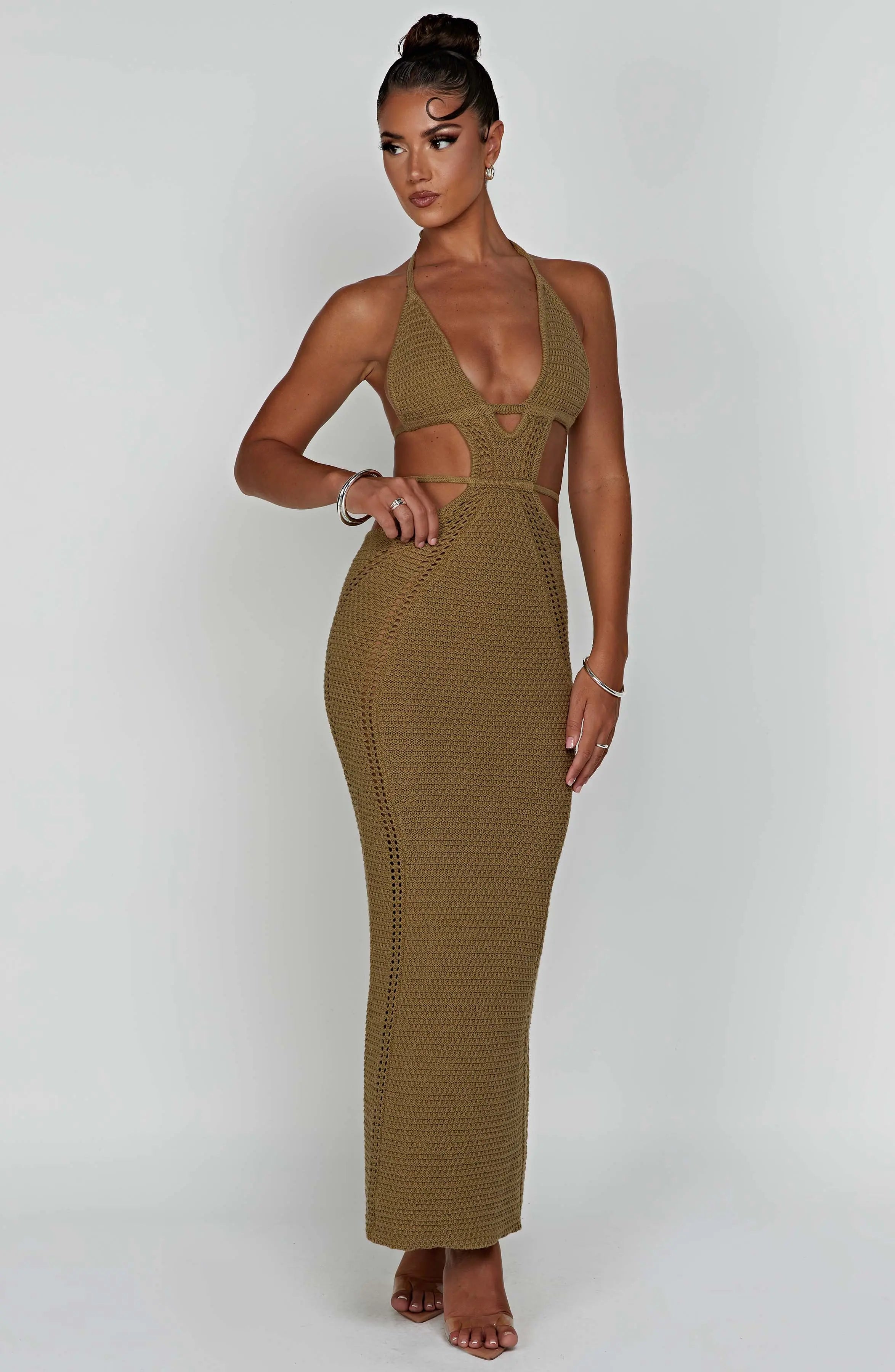 Arabella Maxi Dress - Khaki T.T