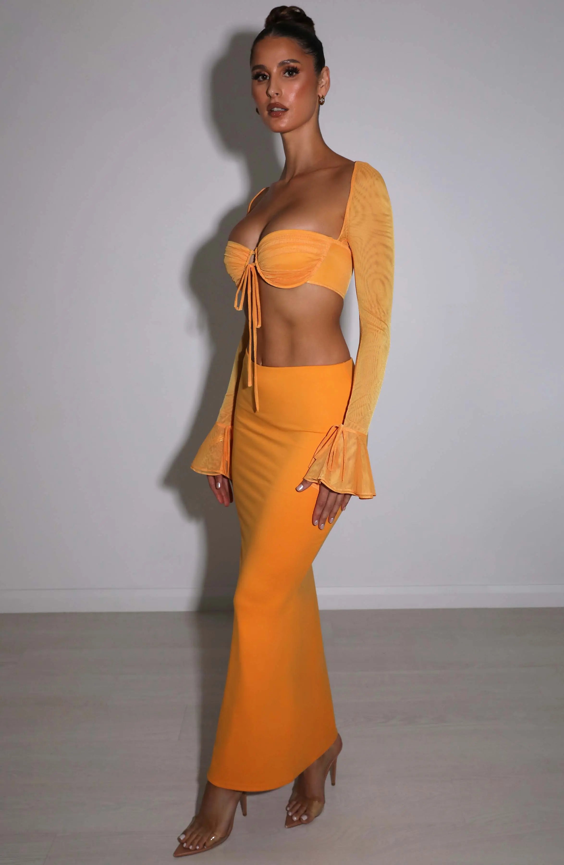 Astrid Maxi Skirt - Tangerine L.F