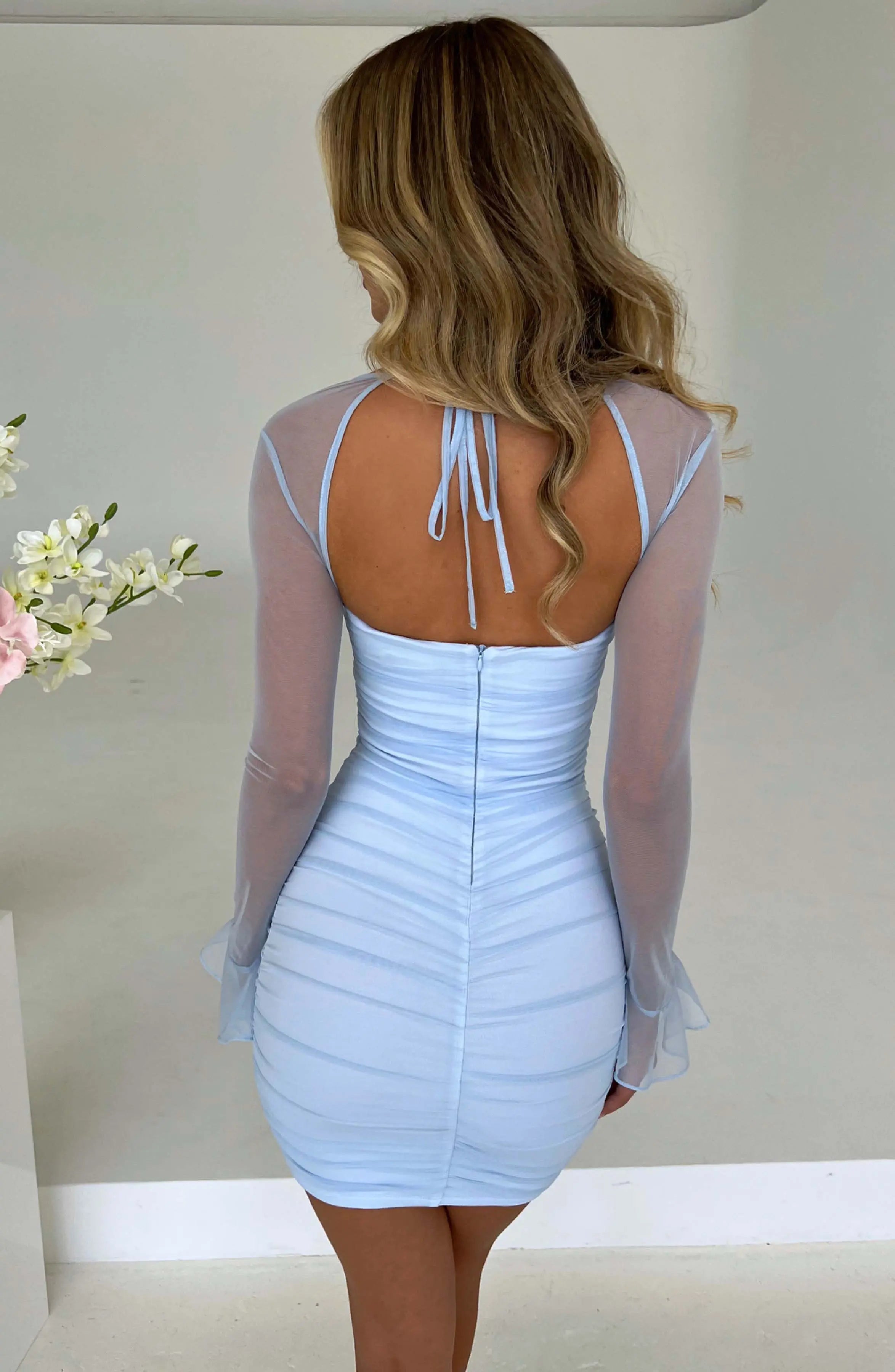 Brea Mini Dress - Baby Blue L.F