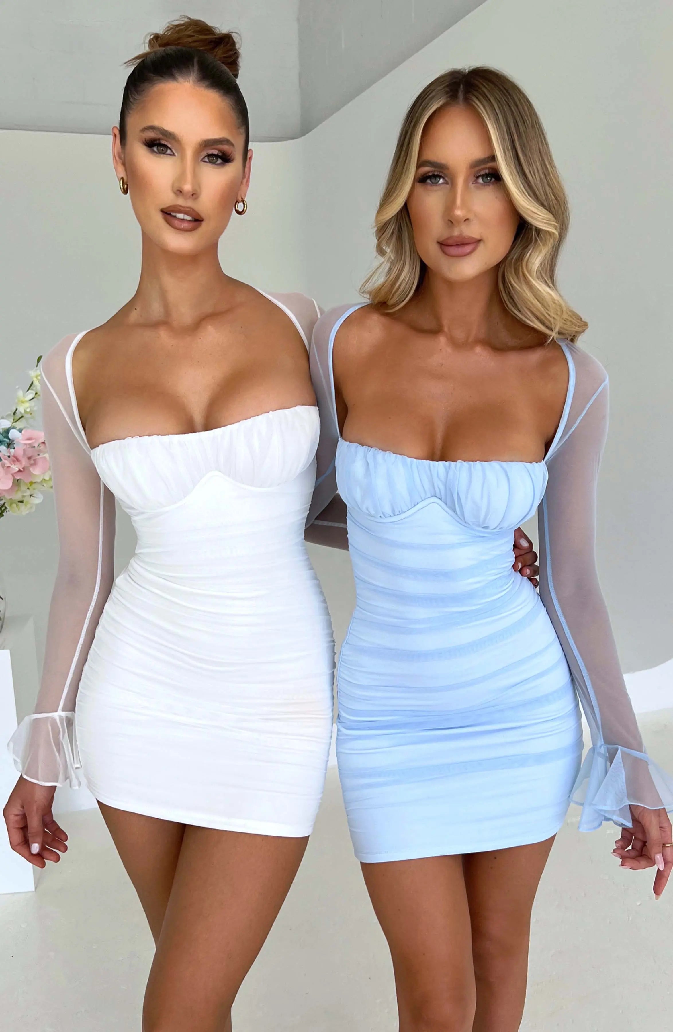 Brea Mini Dress - Baby Blue L.F