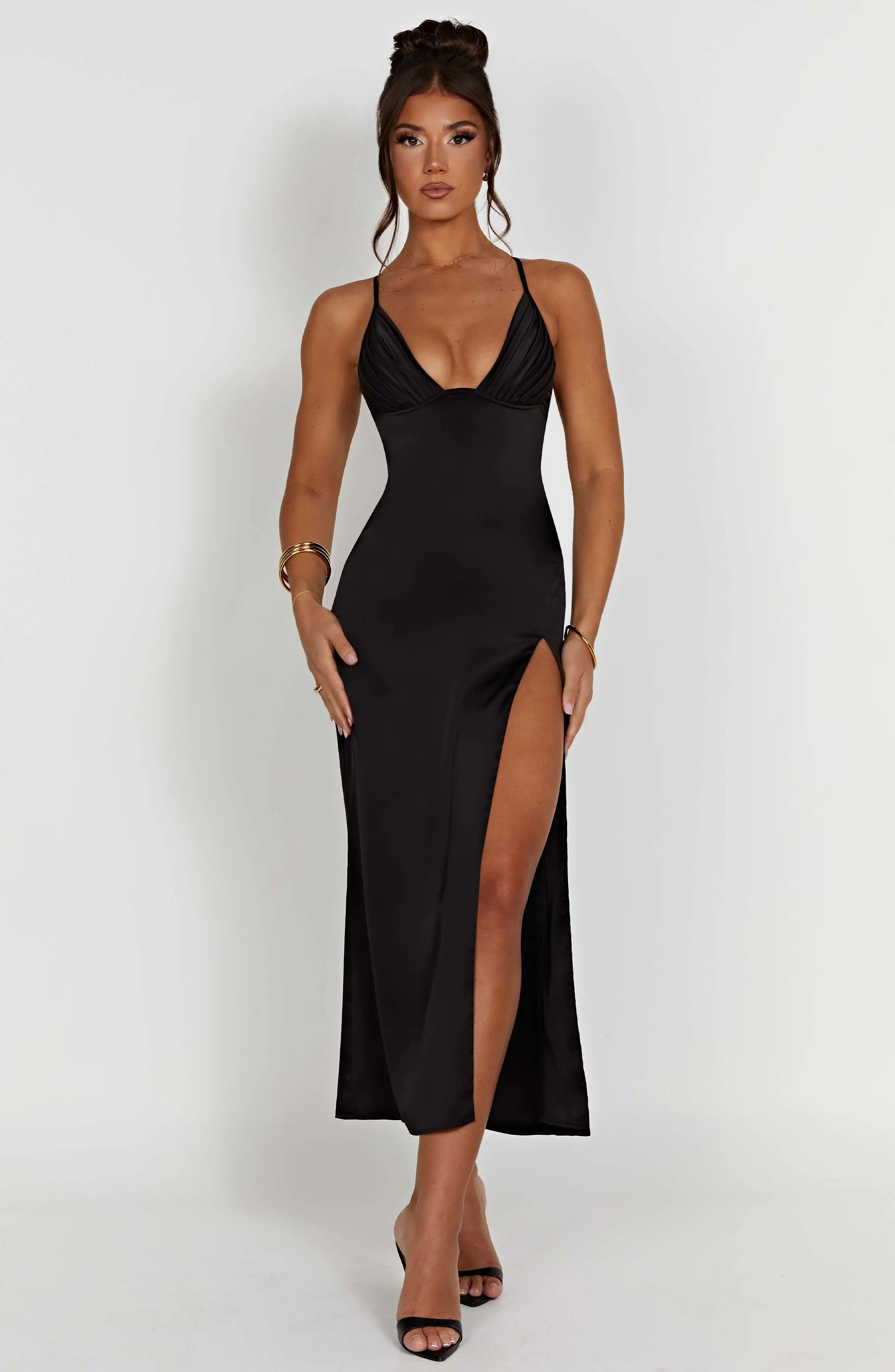 Cece Midi Dress - Black C.F