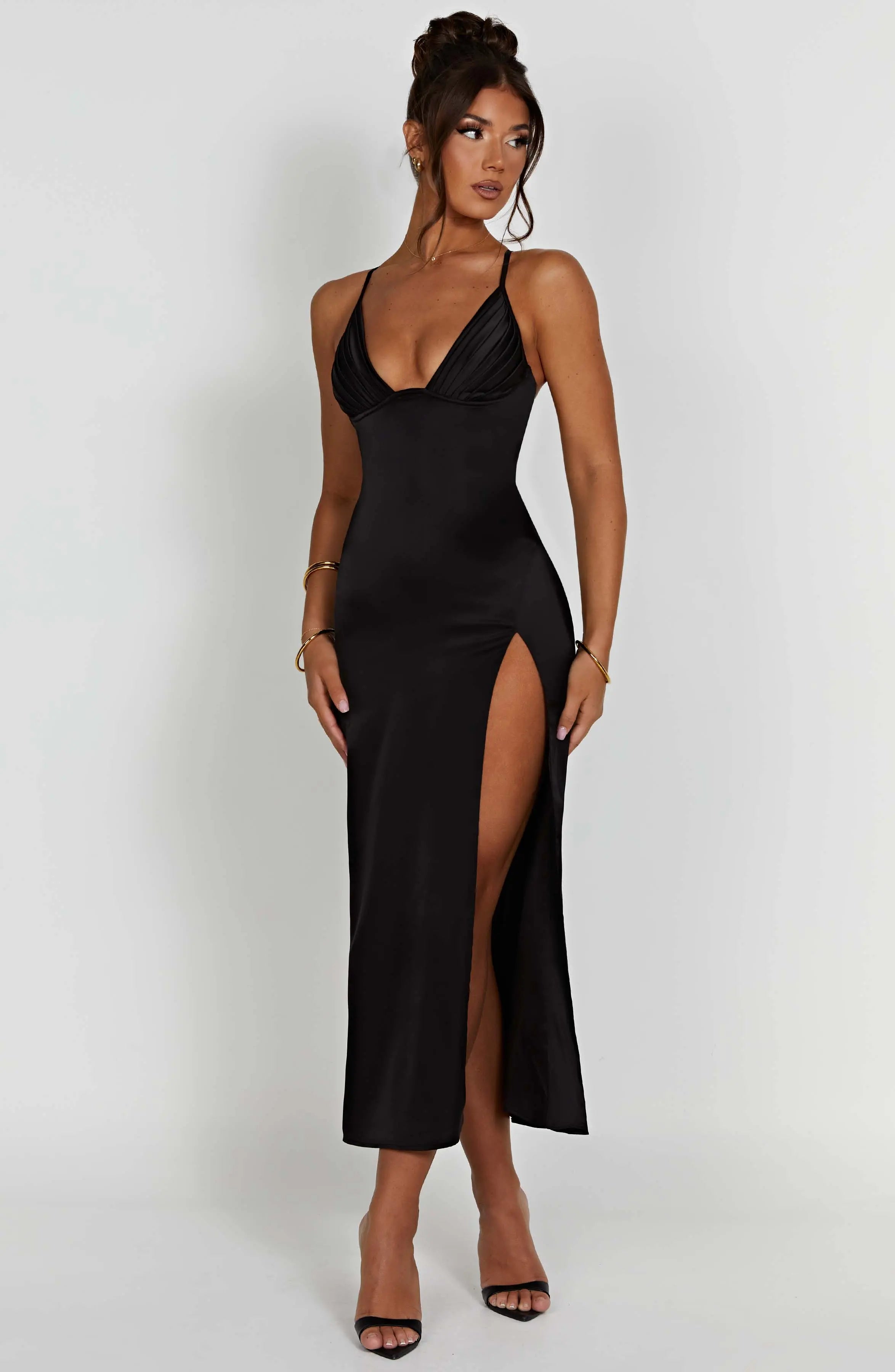 Cece Midi Dress - Black C.F