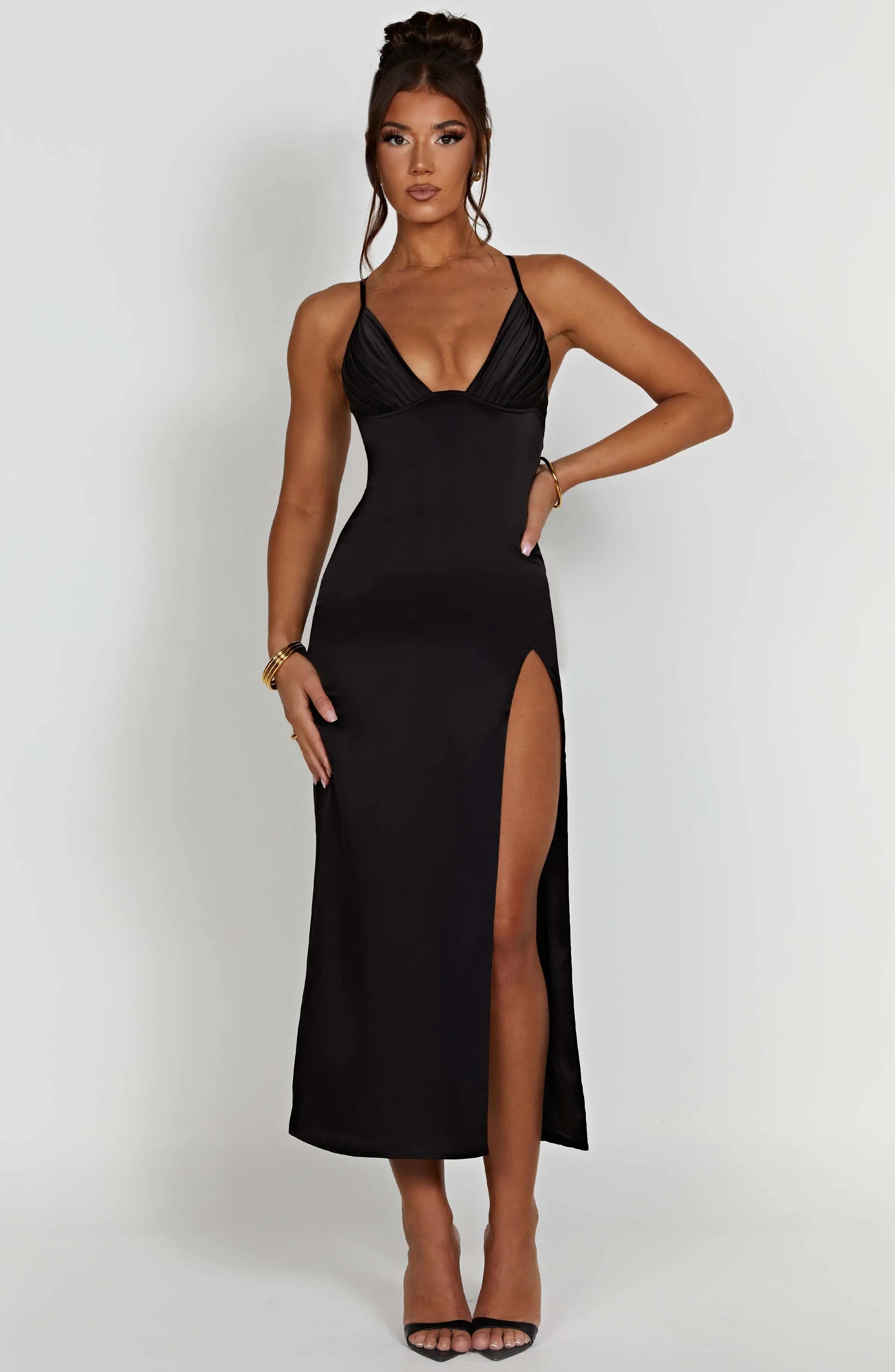 Cece Midi Dress - Black C.F