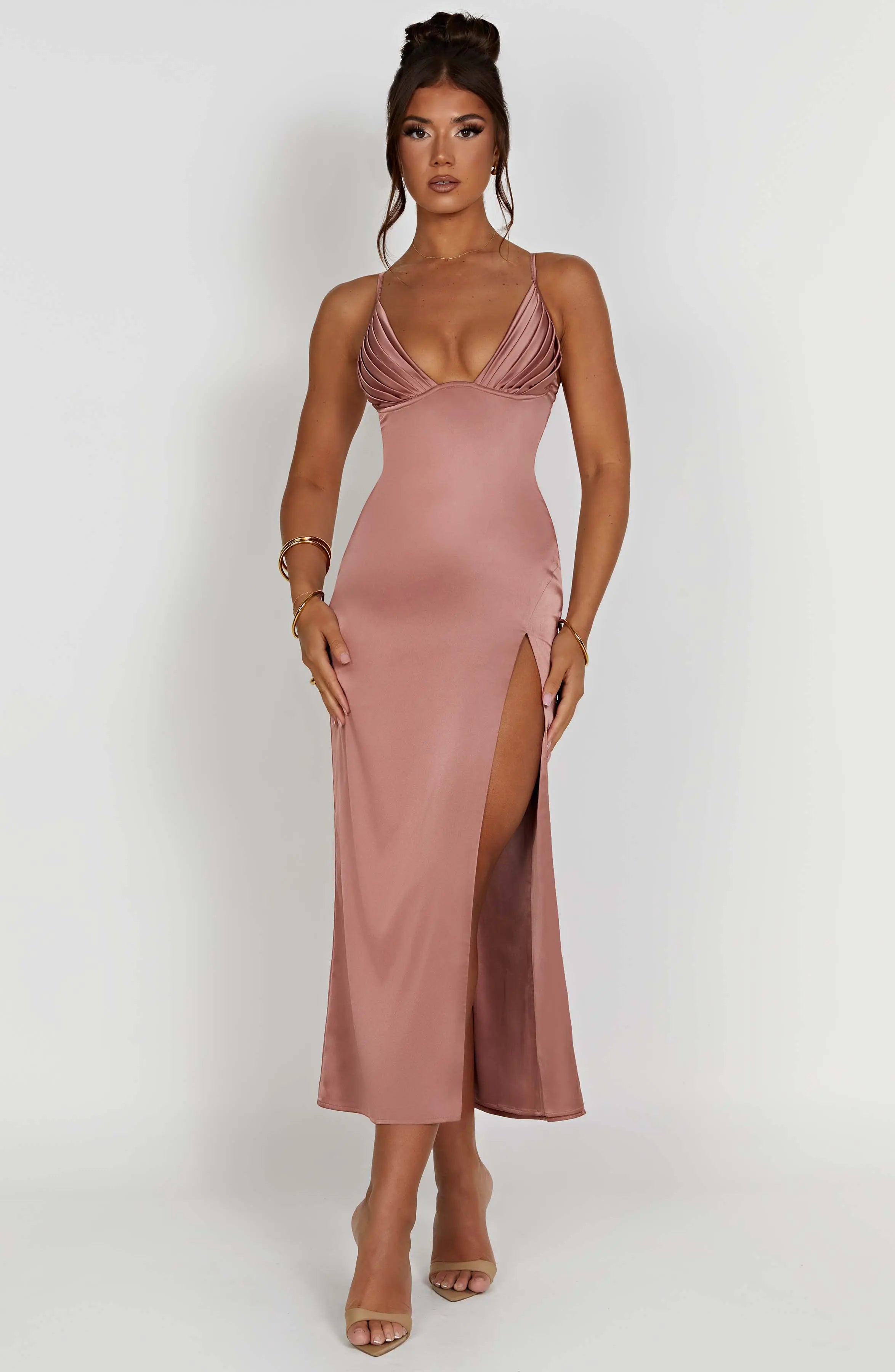 Cece Midi Dress - Rose Pink C.F