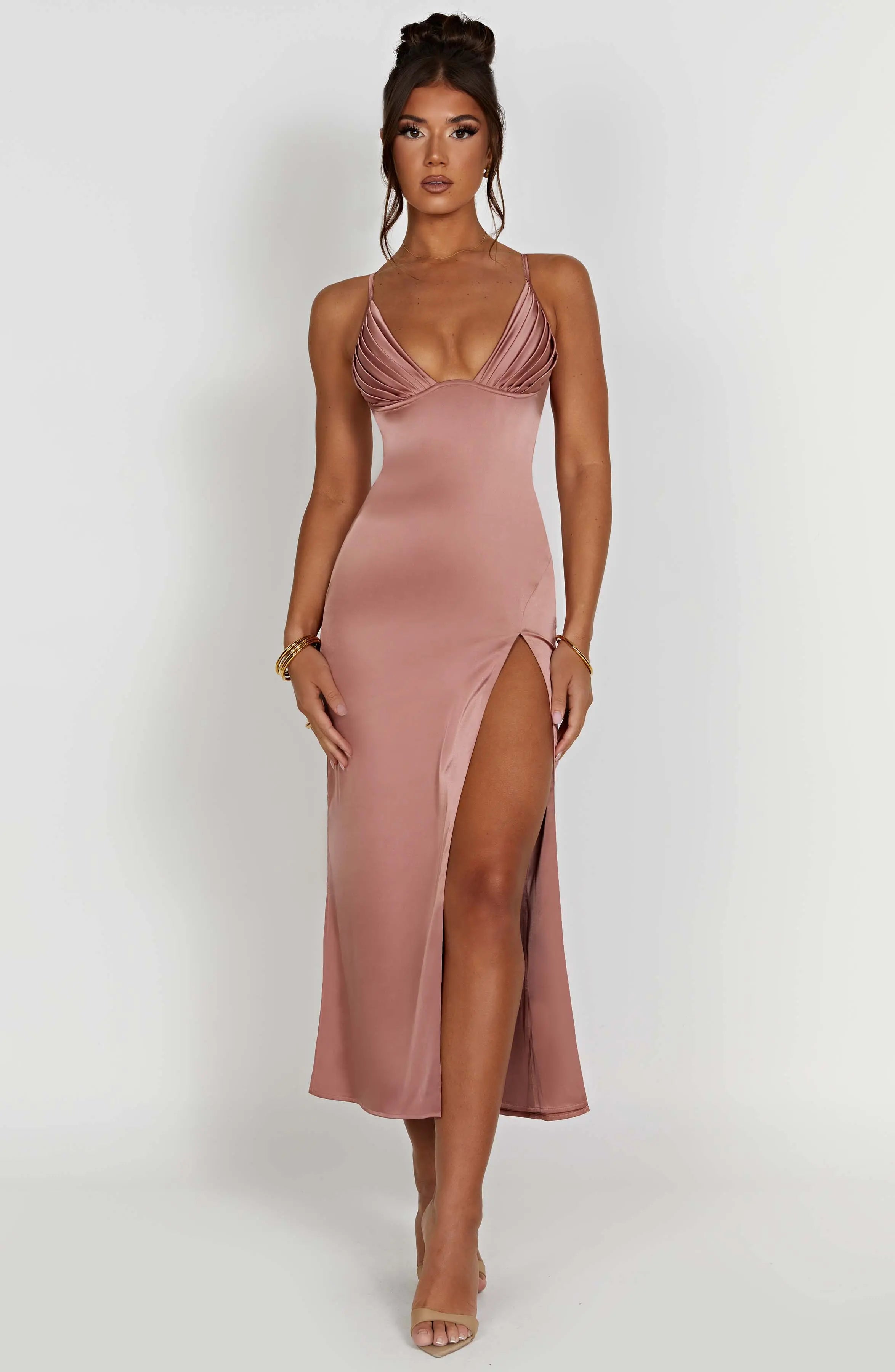 Cece Midi Dress - Rose Pink C.F