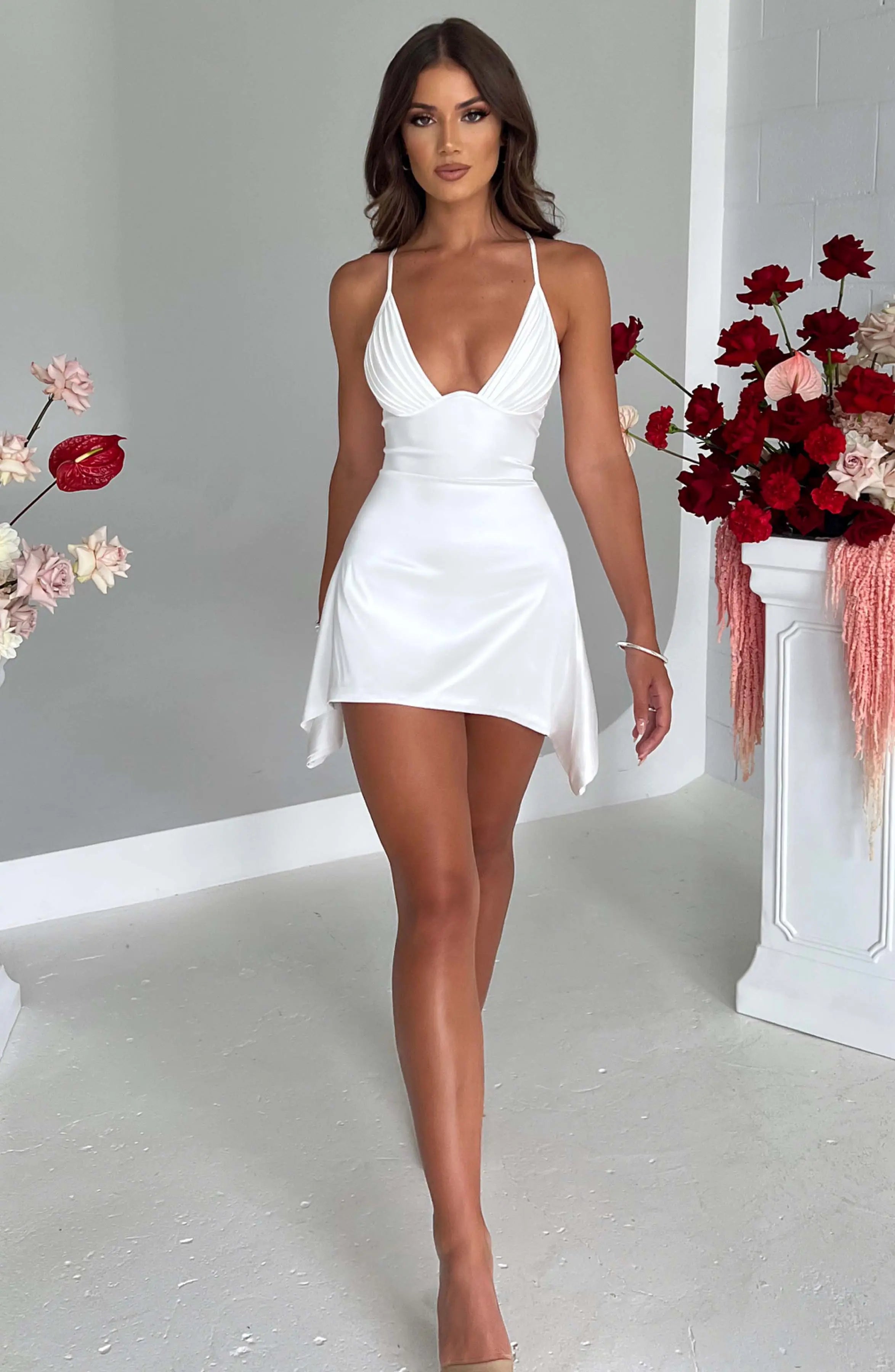 Clarise Mini Dress - Ivory C.F