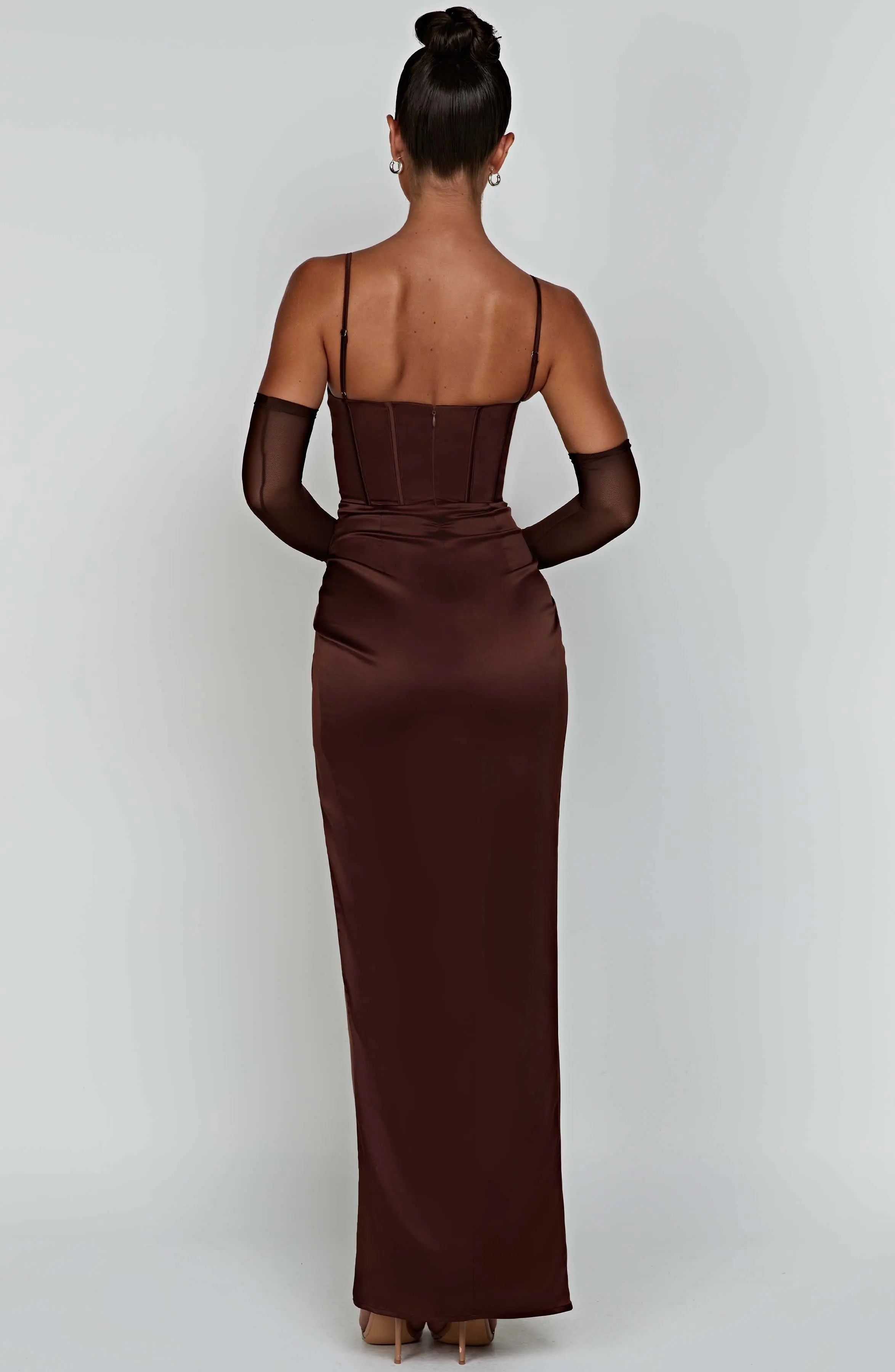 Despina Maxi Dress - Chocolate C.F