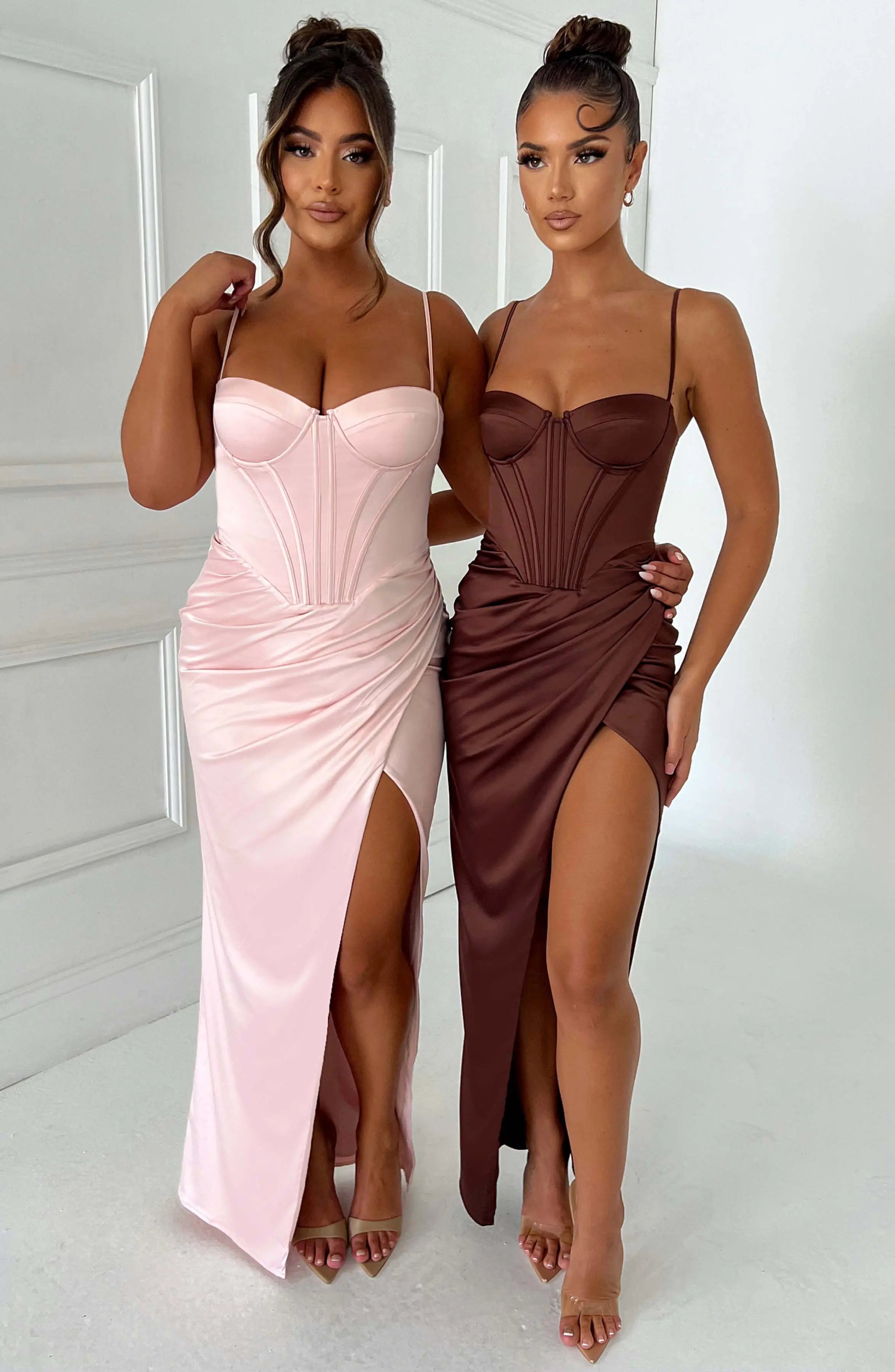 Despina Maxi Dress - Chocolate C.F