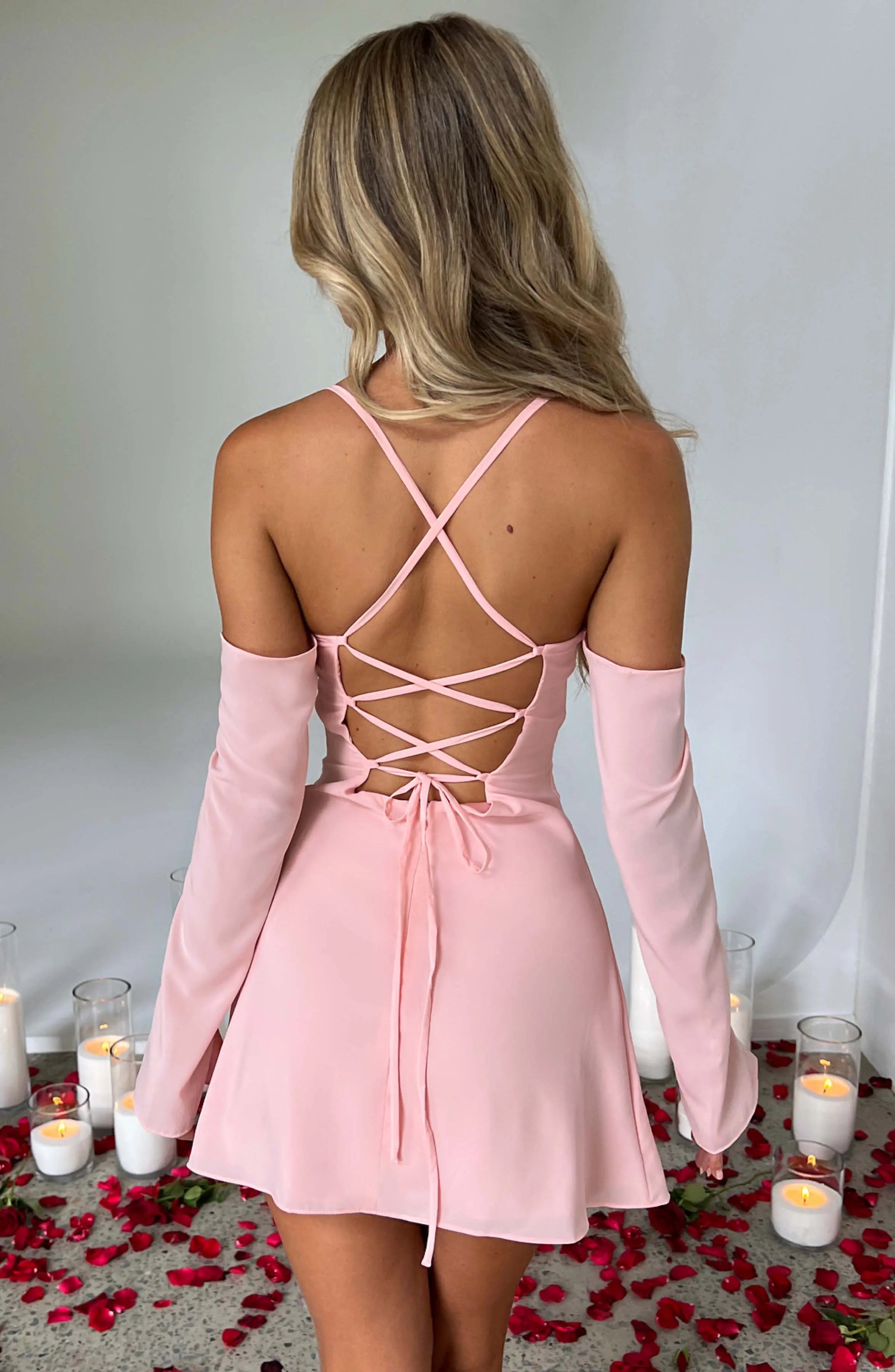 Fiona Mini Dress - Blush L.F