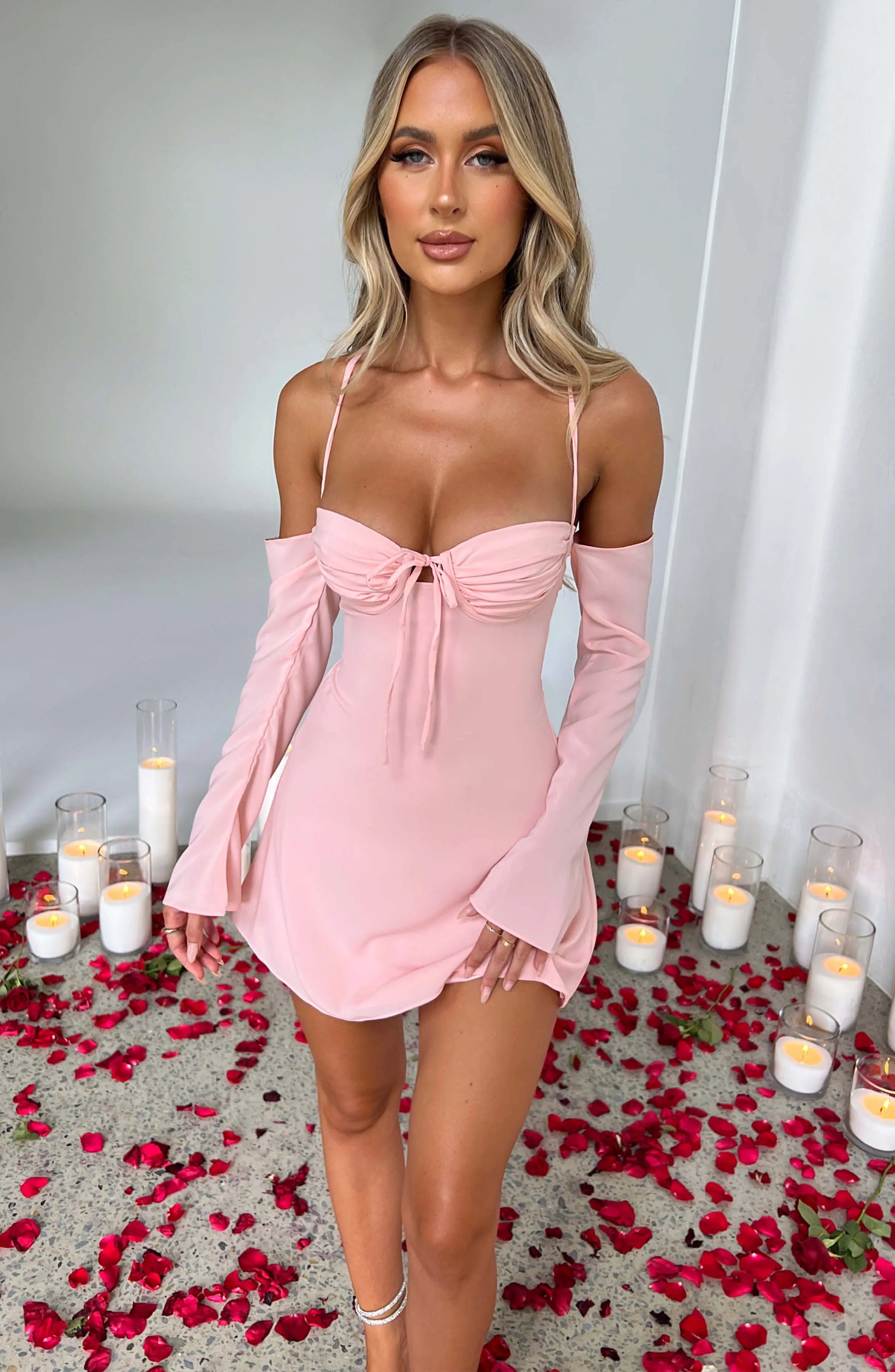 Fiona Mini Dress - Blush L.F