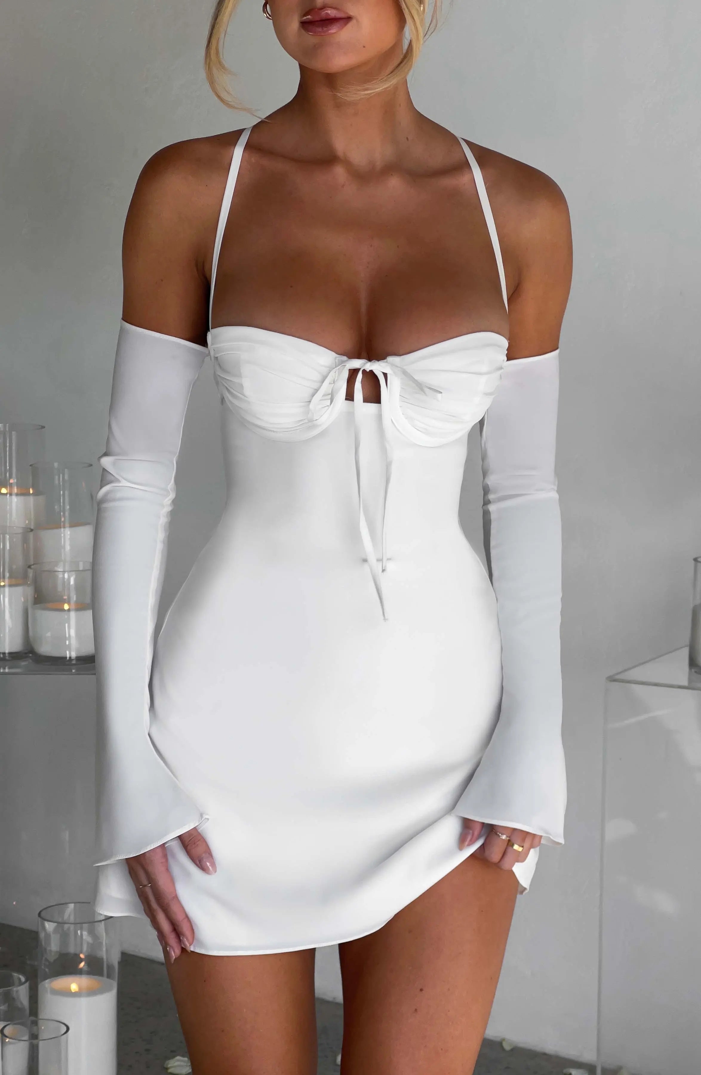 Fiona Mini Dress - Ivory L.F