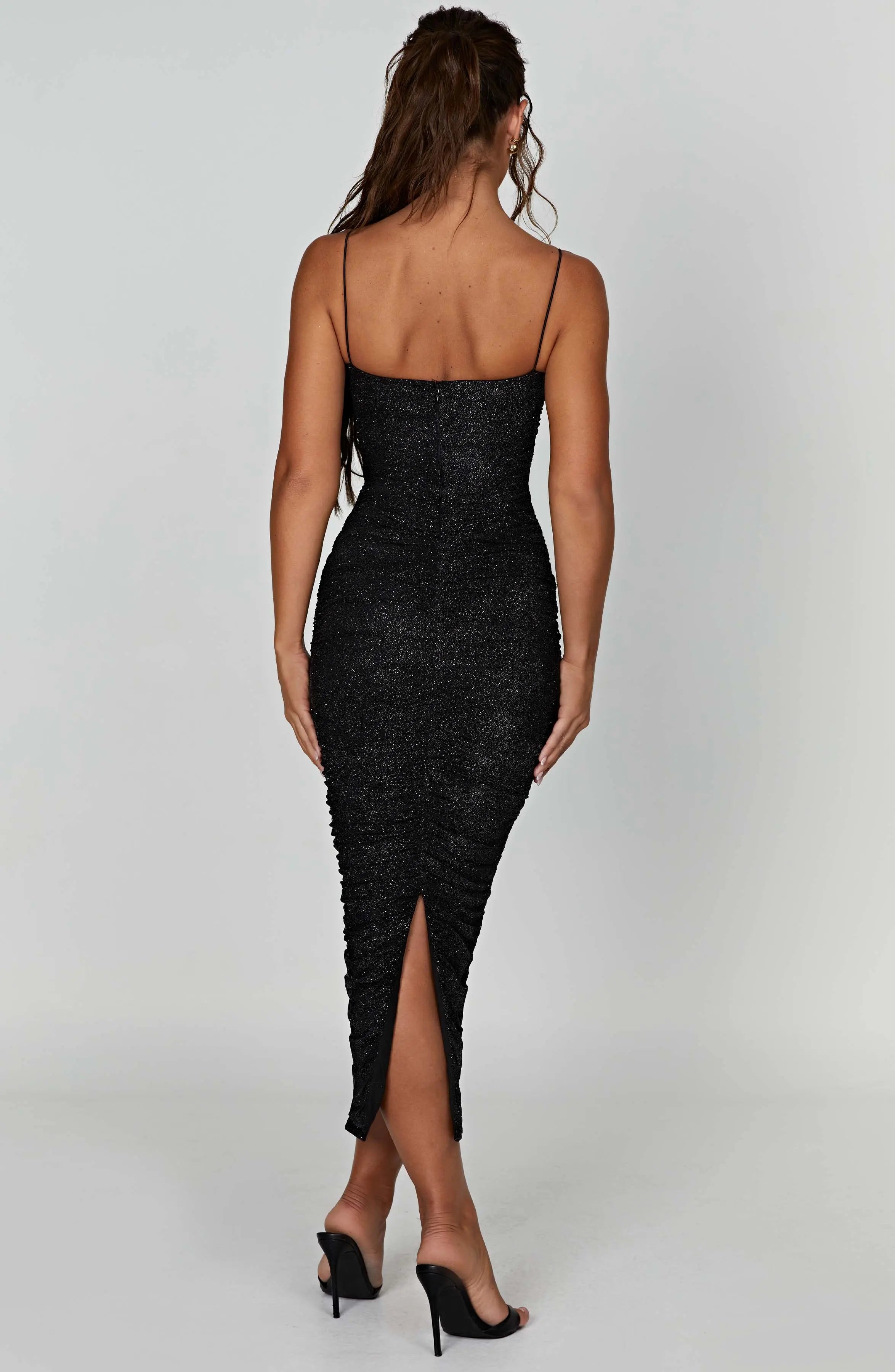 Gracie Maxi Dress - Black Sparkle L.F