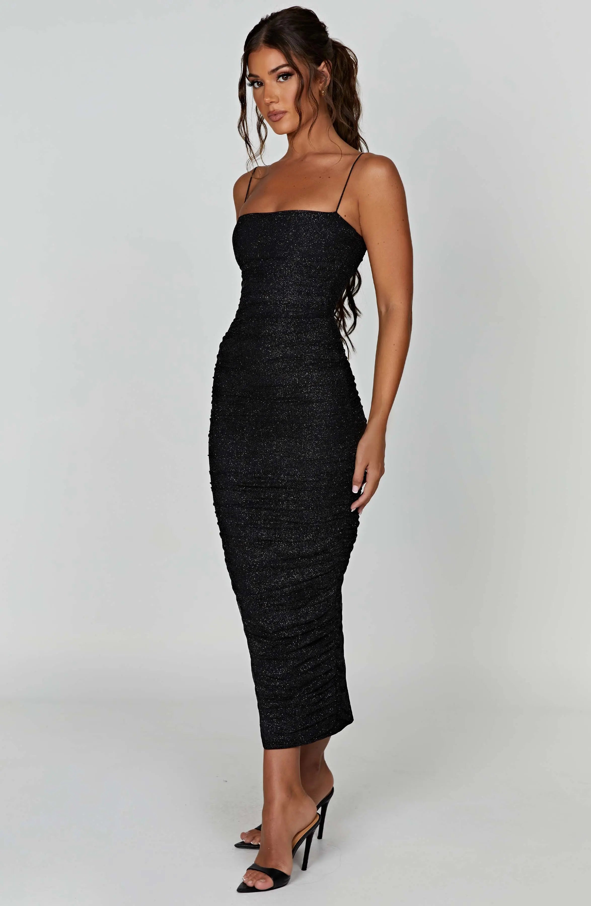 Gracie Maxi Dress - Black Sparkle L.F