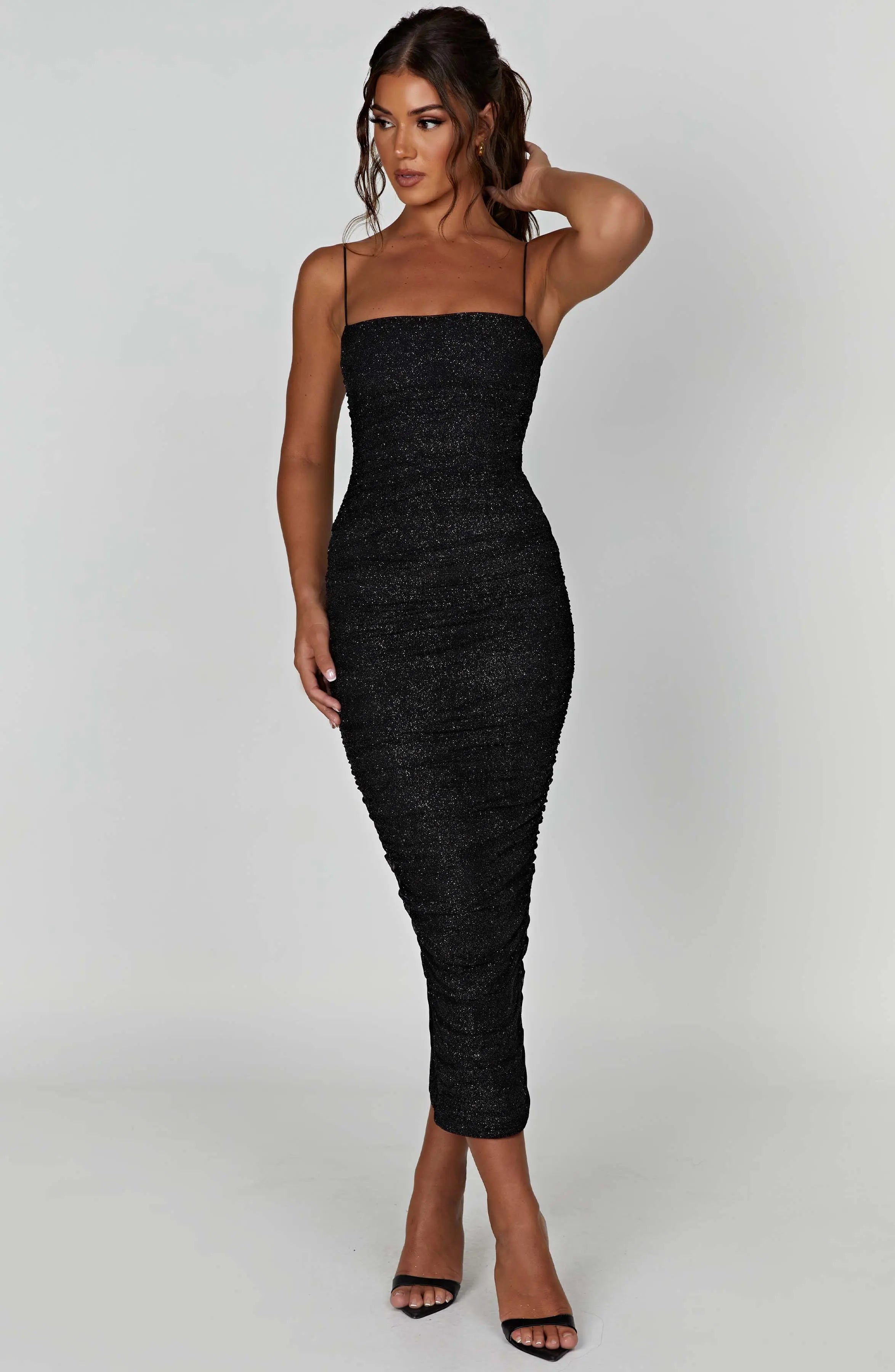 Gracie Maxi Dress - Black Sparkle L.F