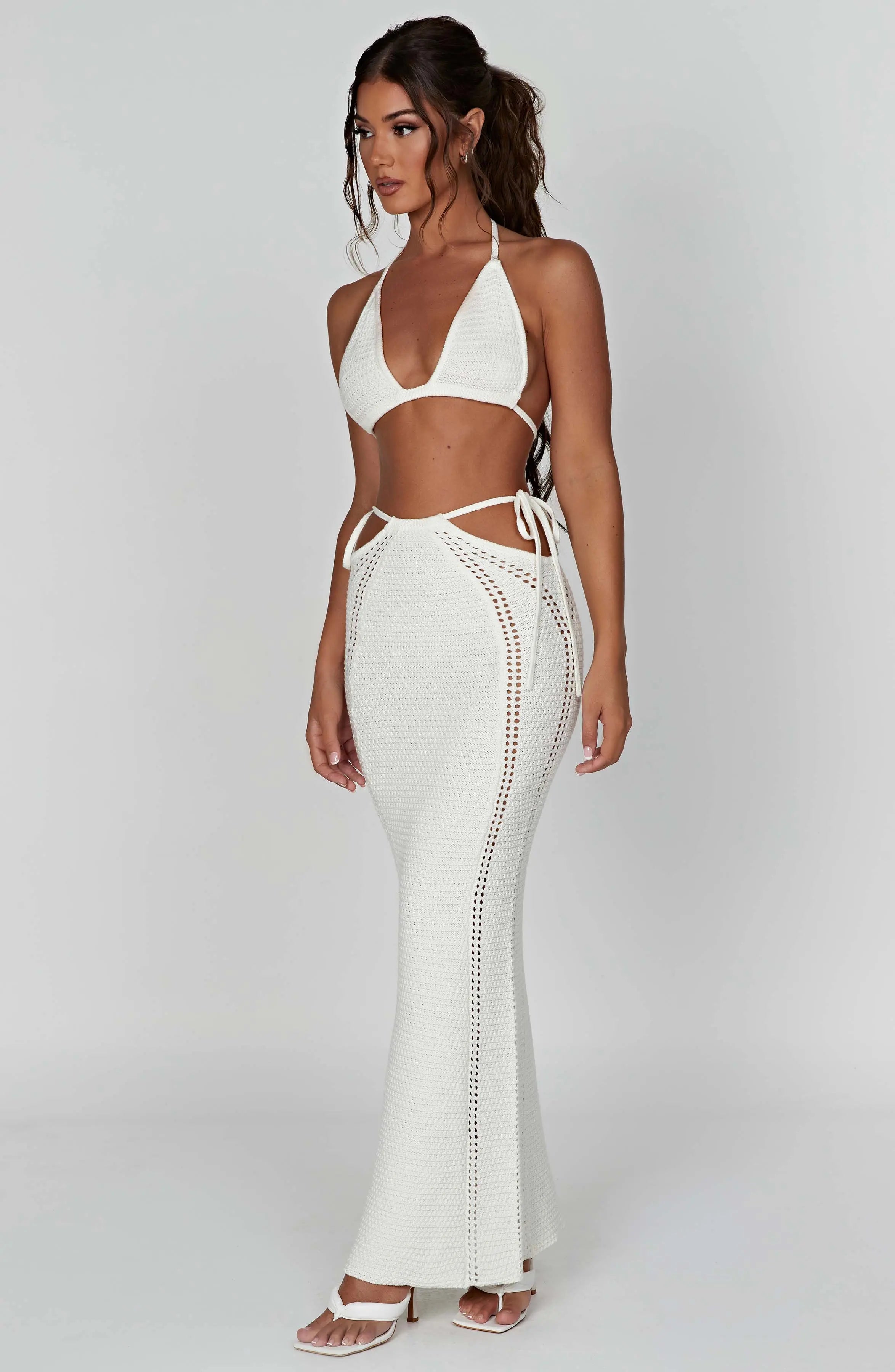 Jia Maxi Skirt - White T.T