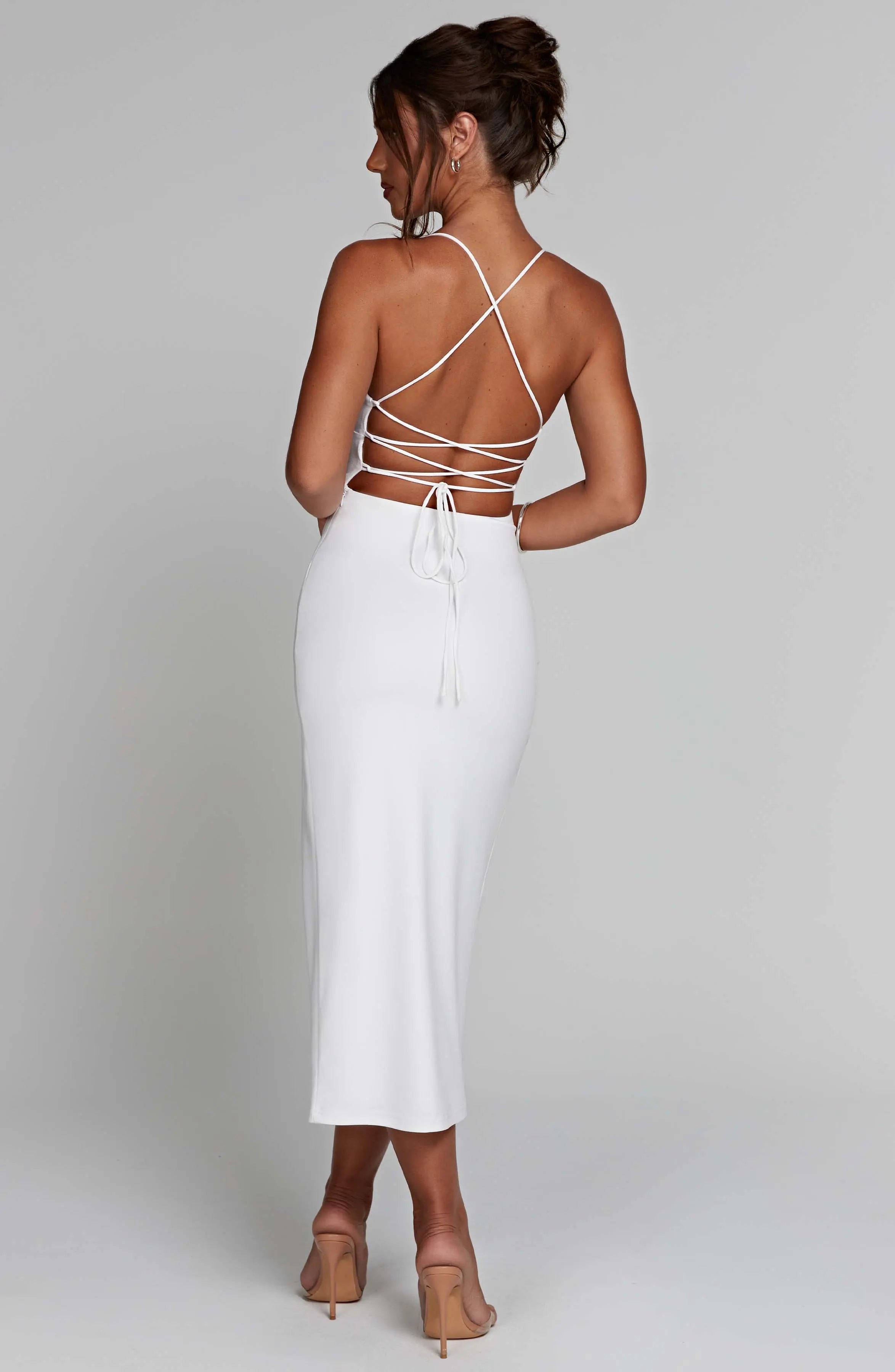 Kiana Midi Dress - White M.T