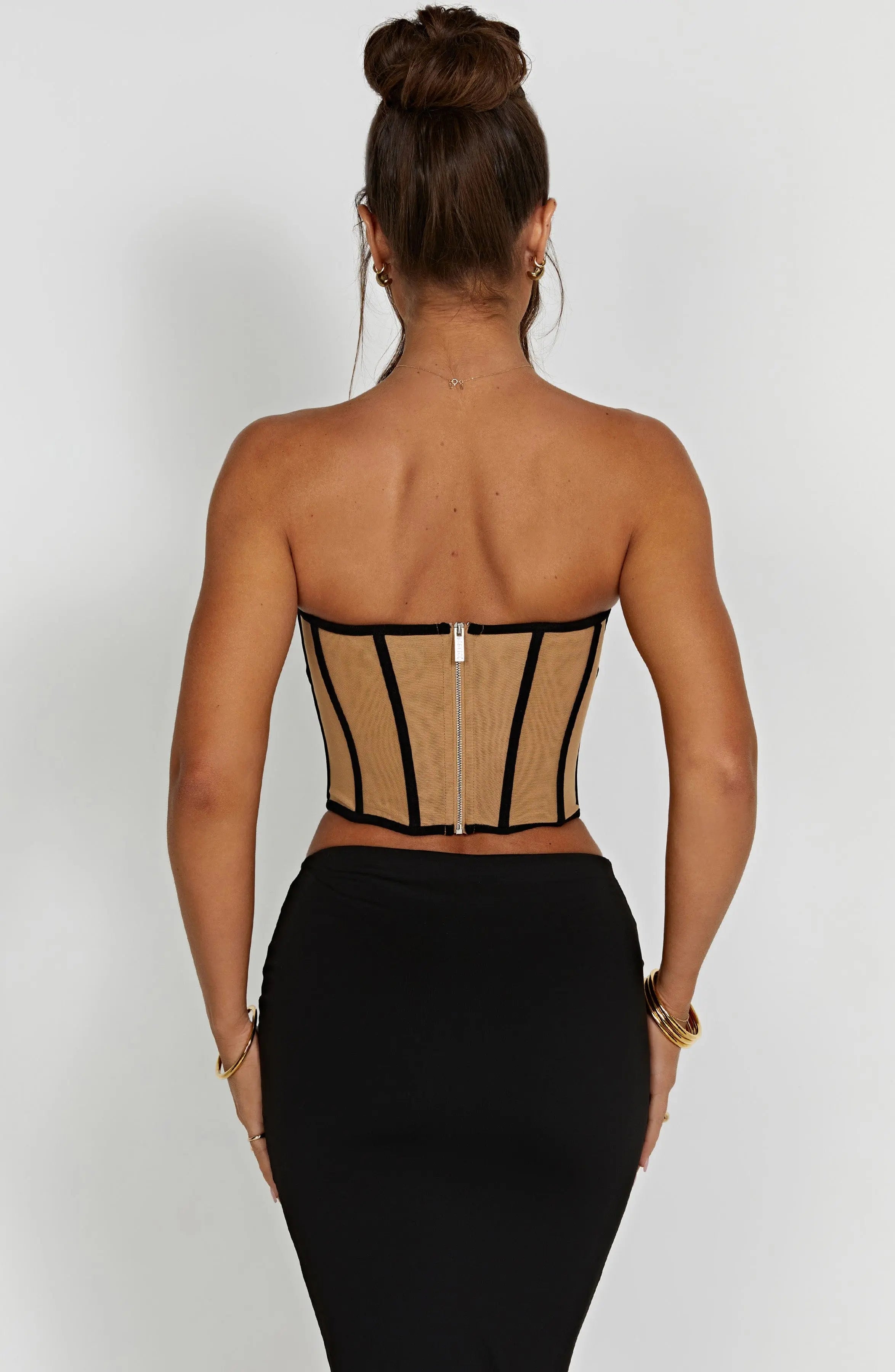 Santanna Corset - Black/Nude C.F