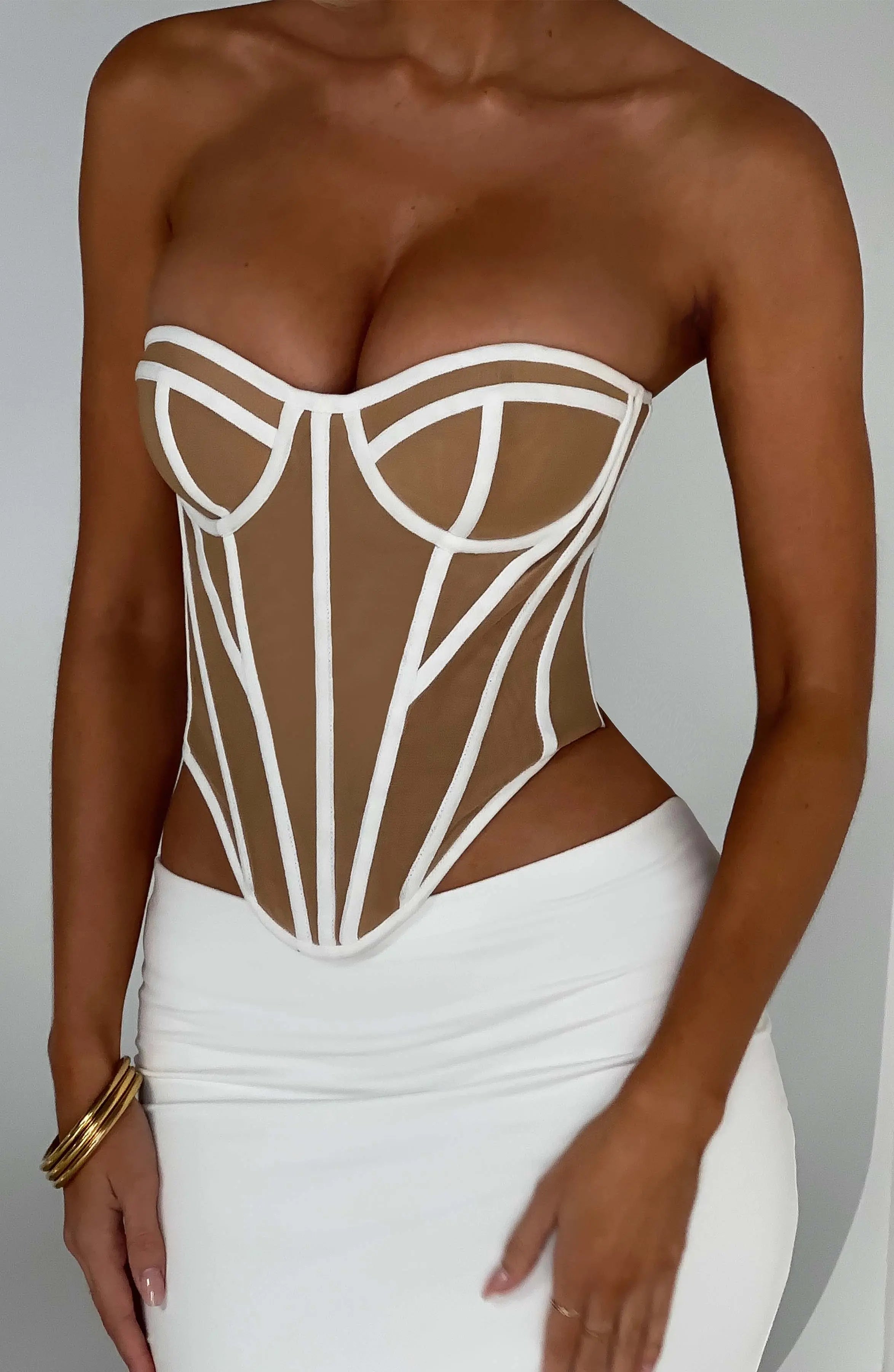 Santanna Corset - Ivory/Nude C.F