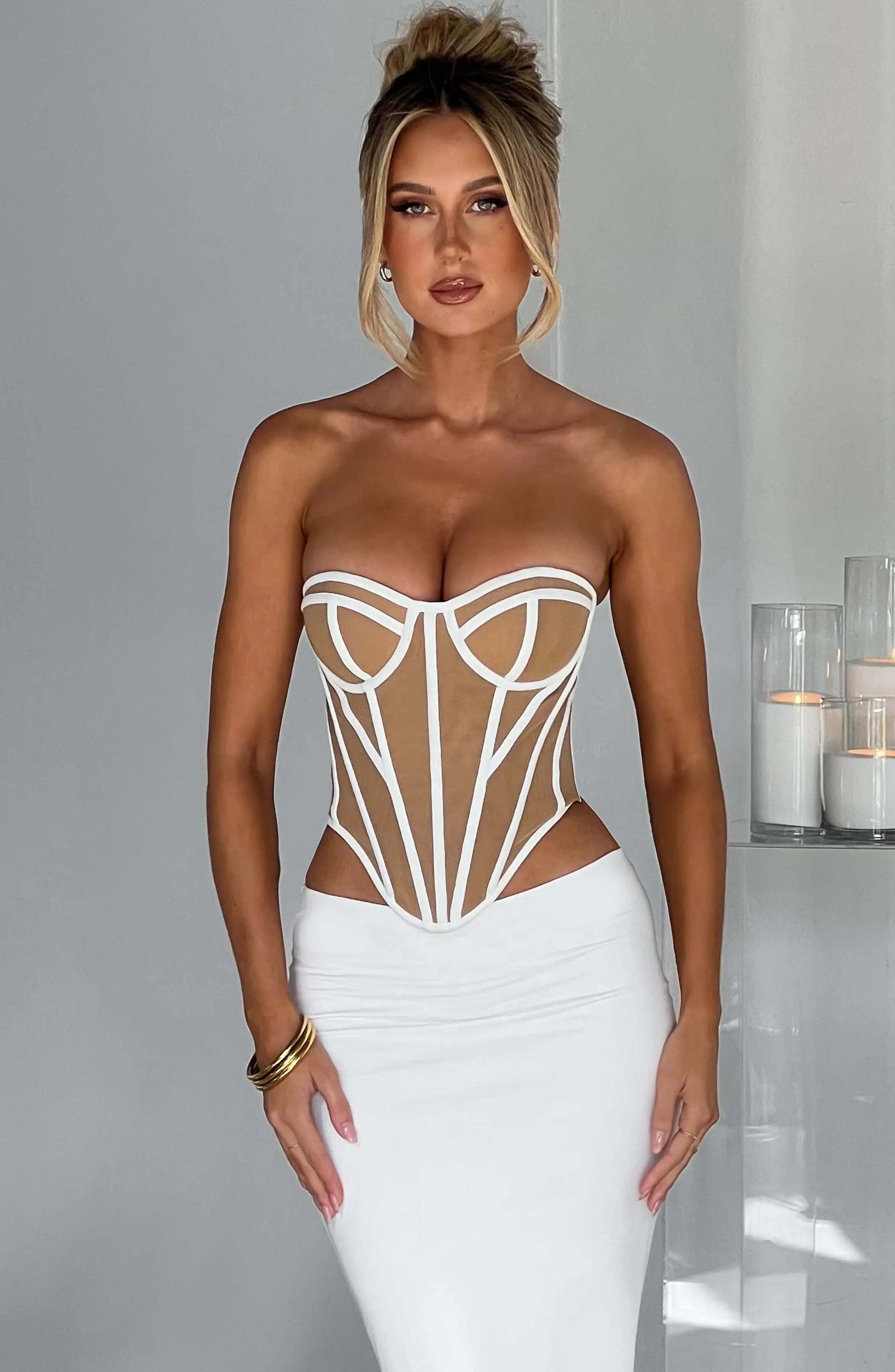 Santanna Corset - Ivory/Nude C.F