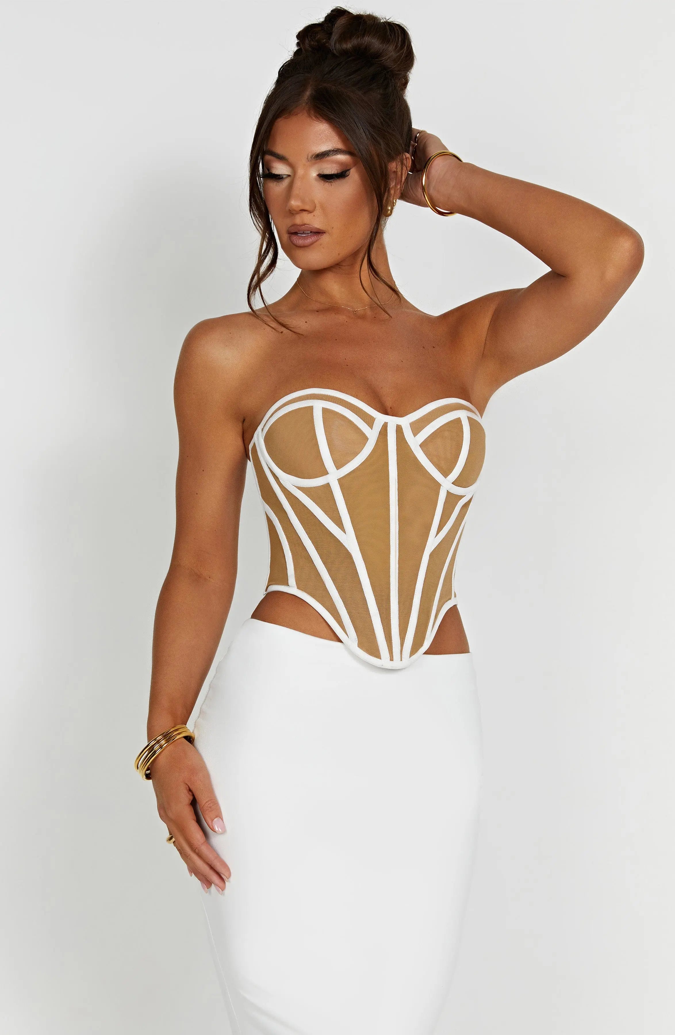 Santanna Corset - Ivory/Nude C.F