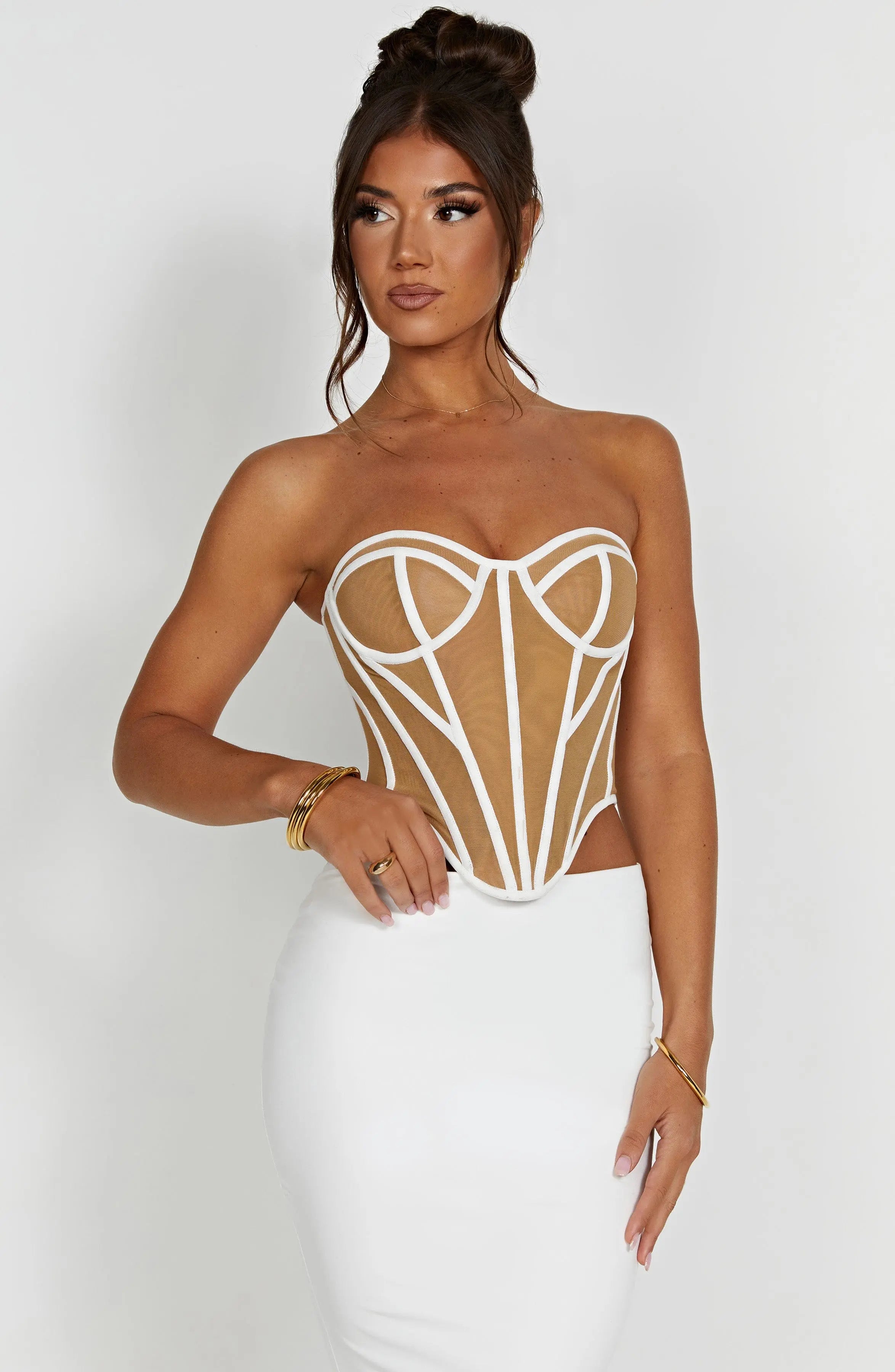 Santanna Corset - Ivory/Nude C.F