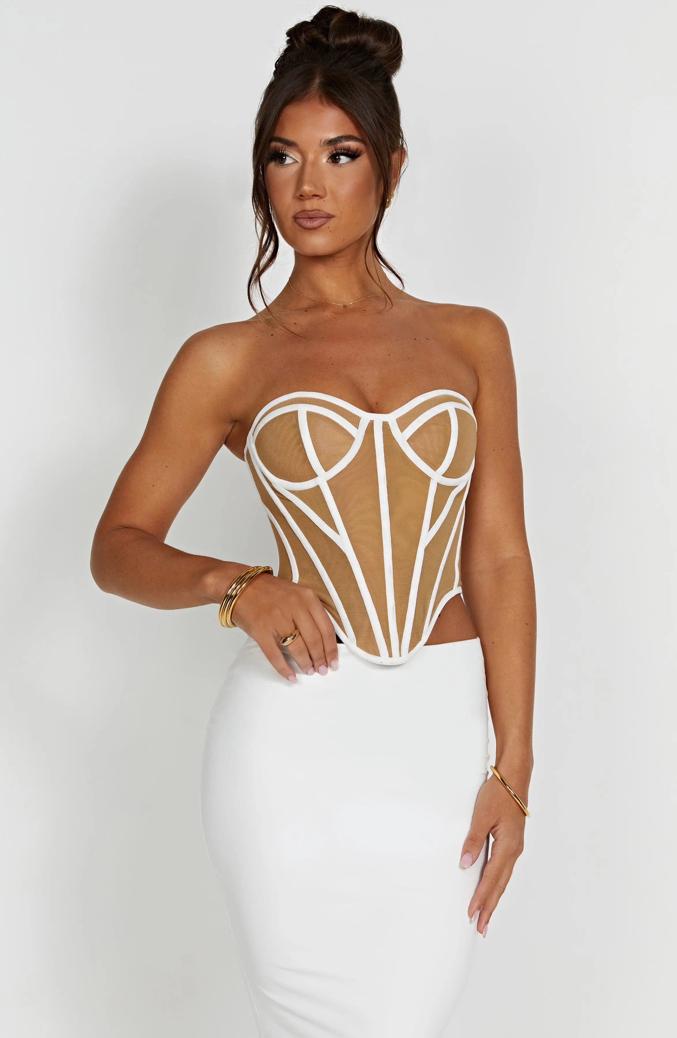 Santanna Corset - Ivory/Nude C.F