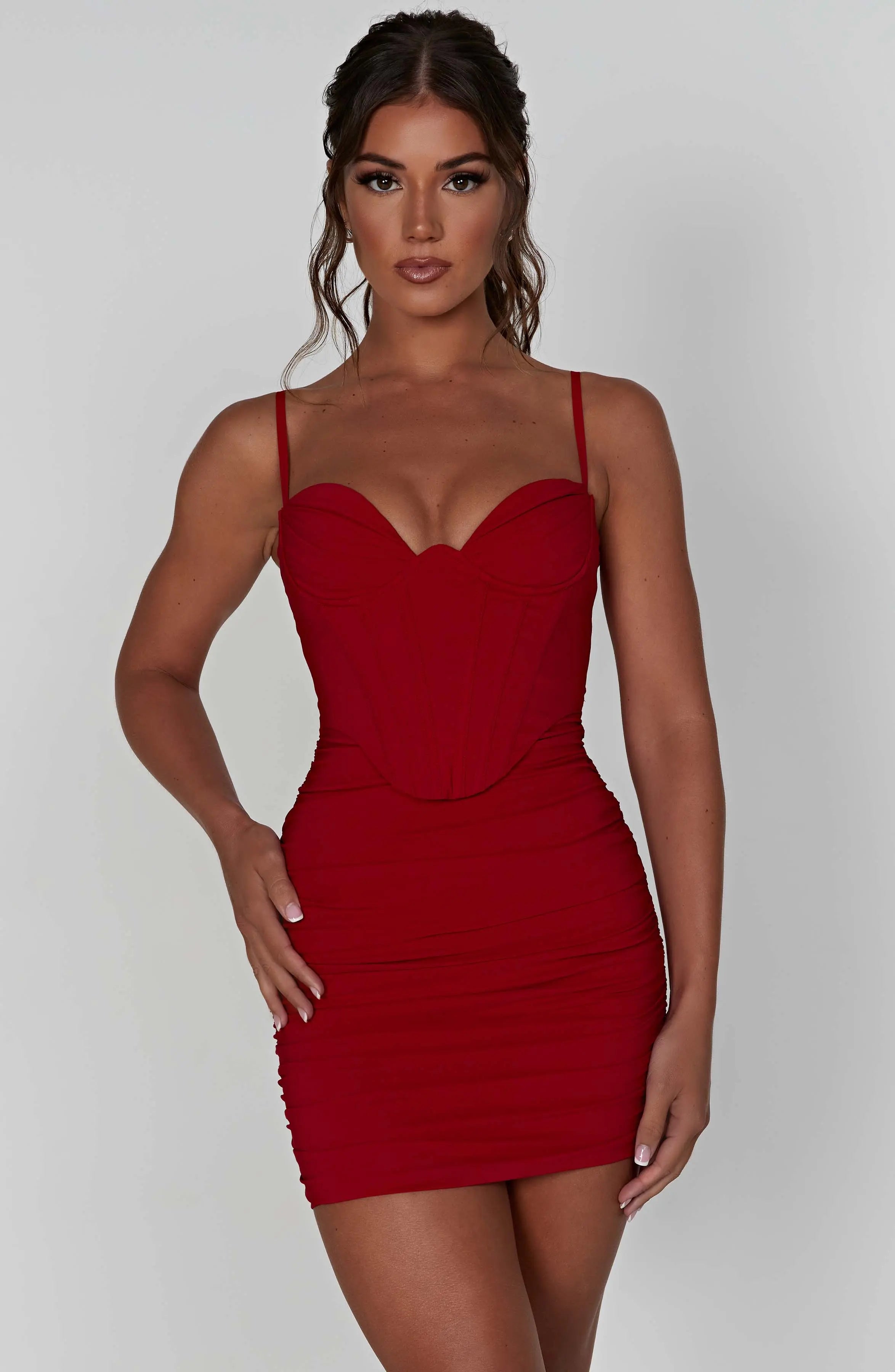 Nyla Mini Dress - Red C.F