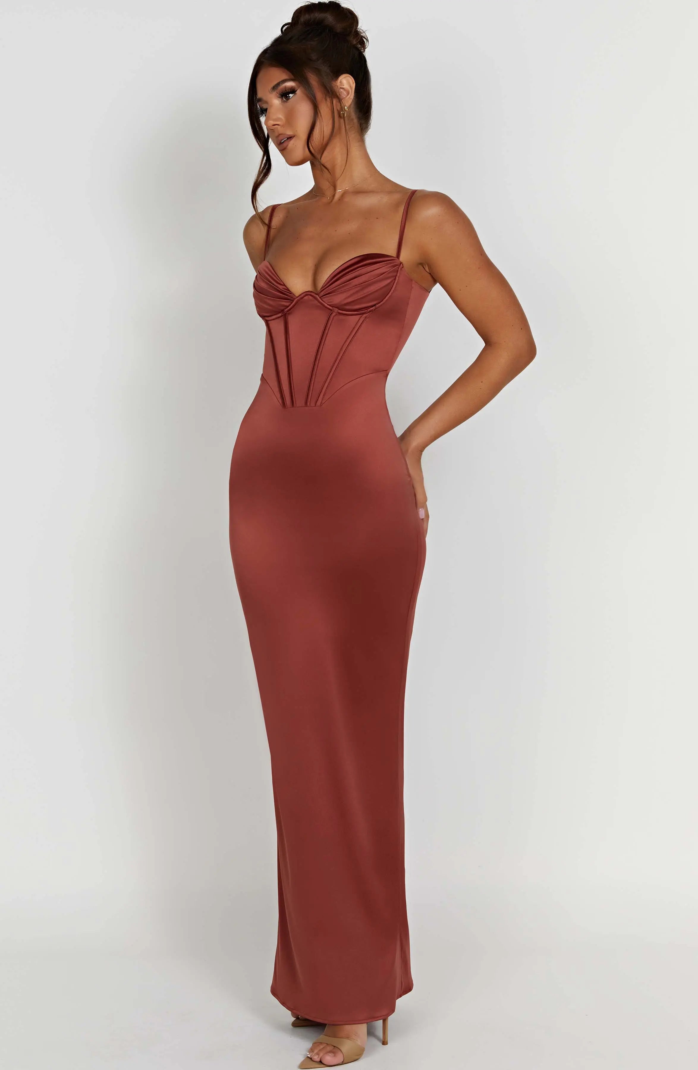 Onika Maxi Dress - Rust C.F