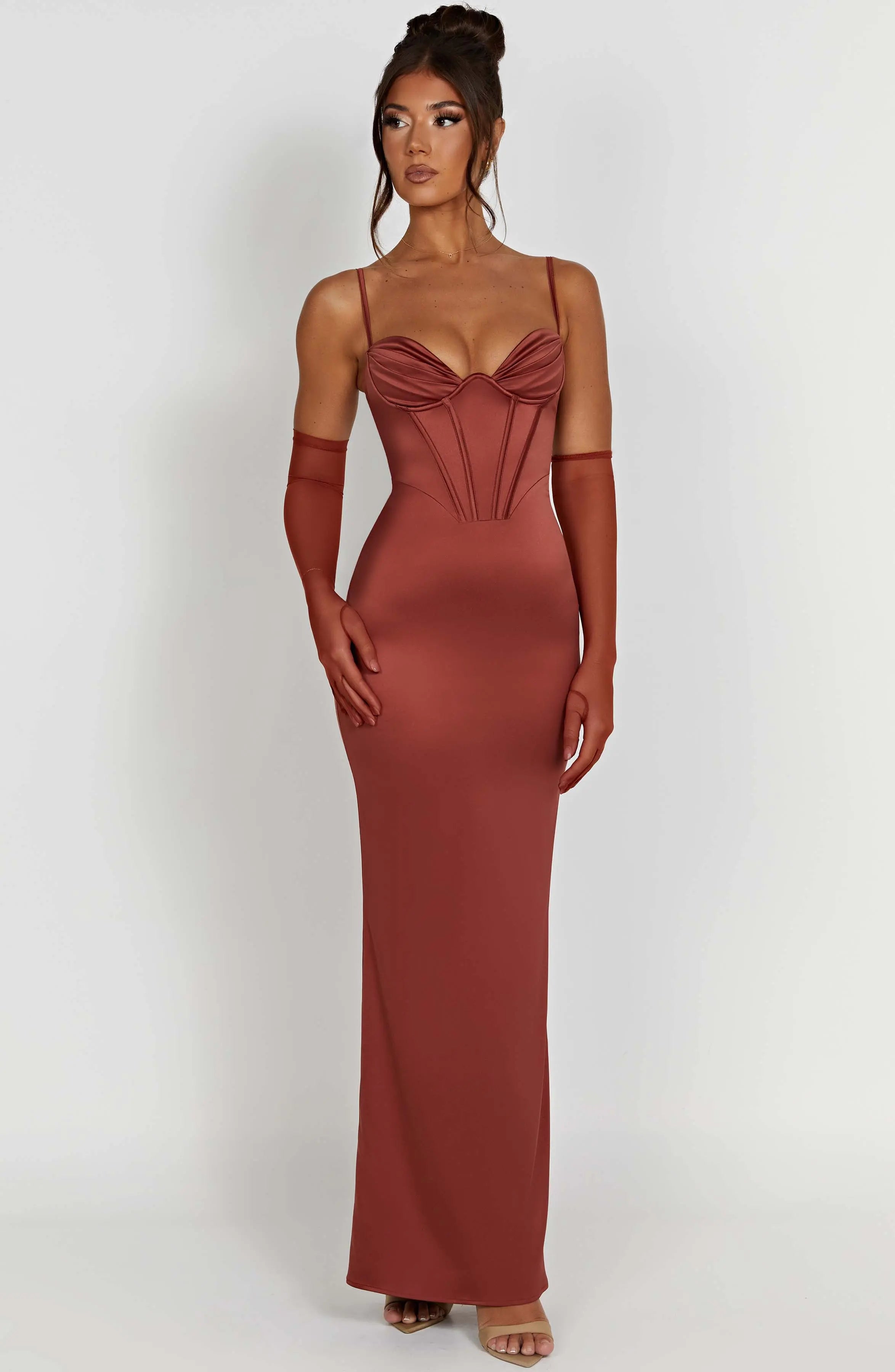 Onika Maxi Dress - Rust C.F