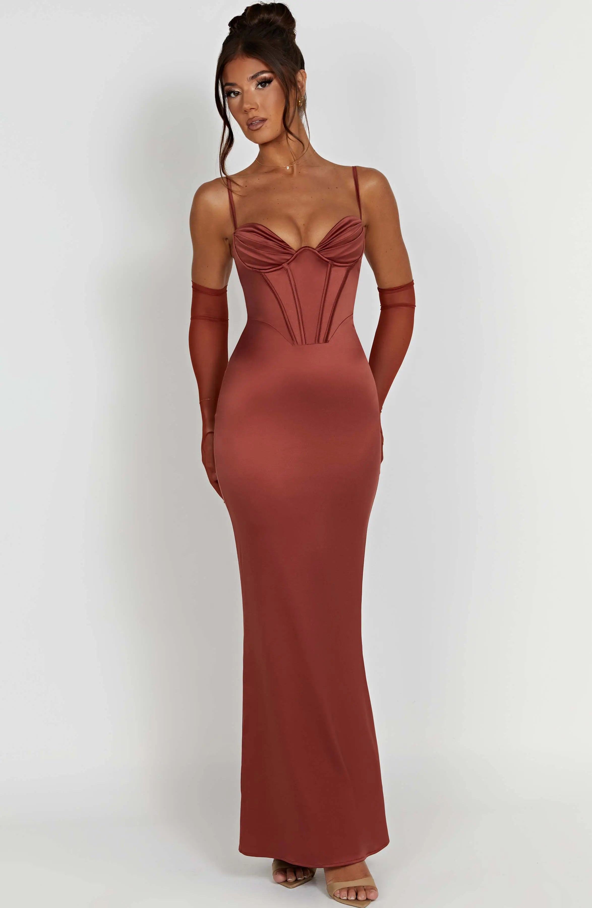 Onika Maxi Dress - Rust C.F