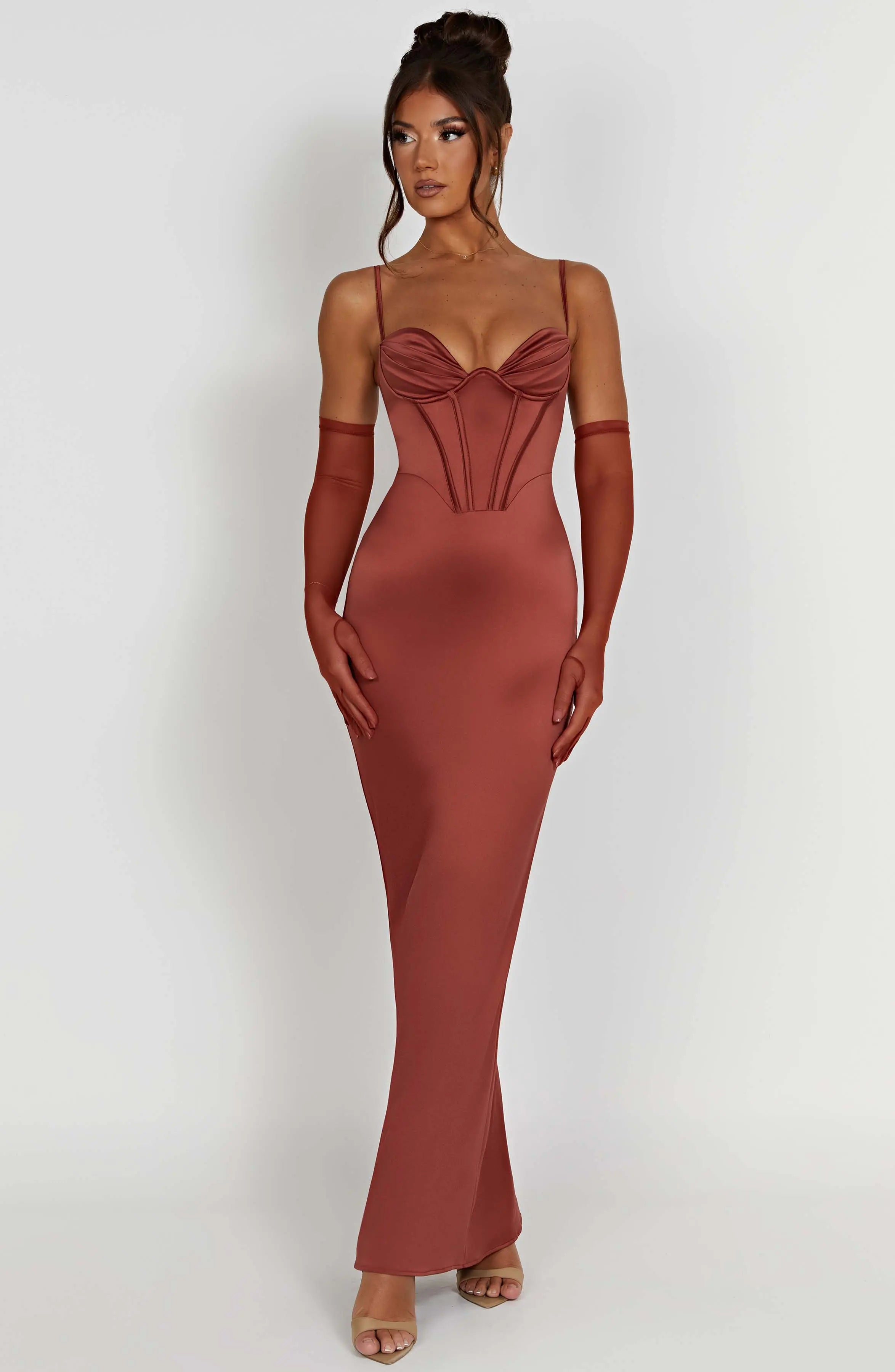 Onika Maxi Dress - Rust C.F