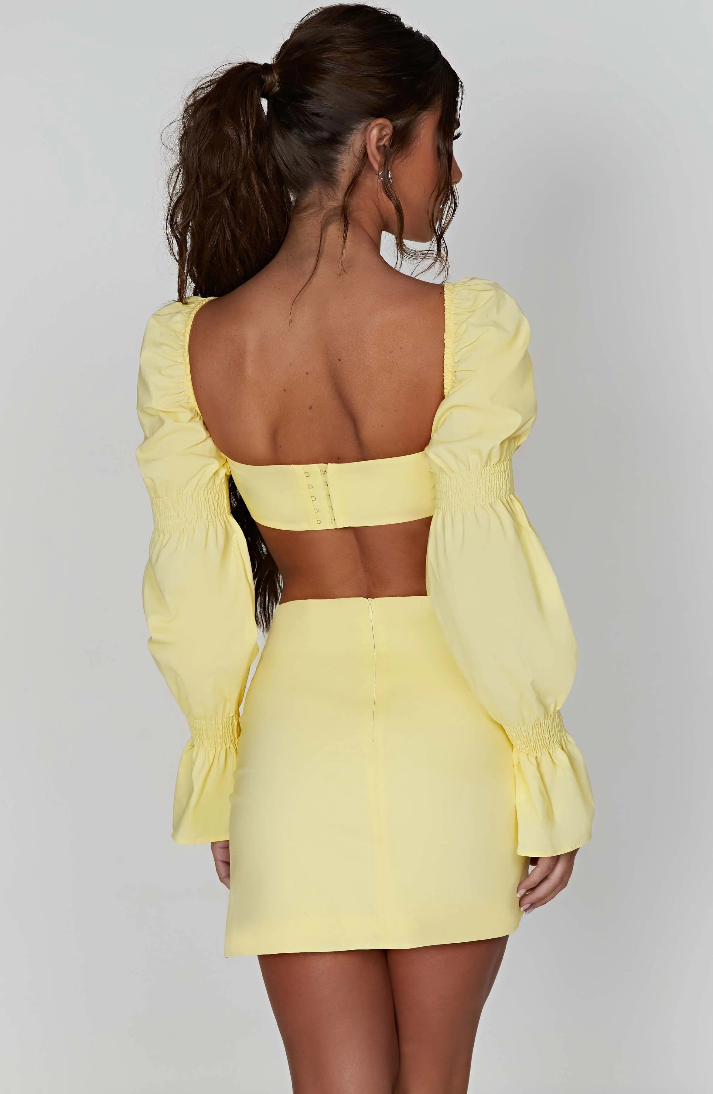 Perla Mini Skirt - Lemon C.F