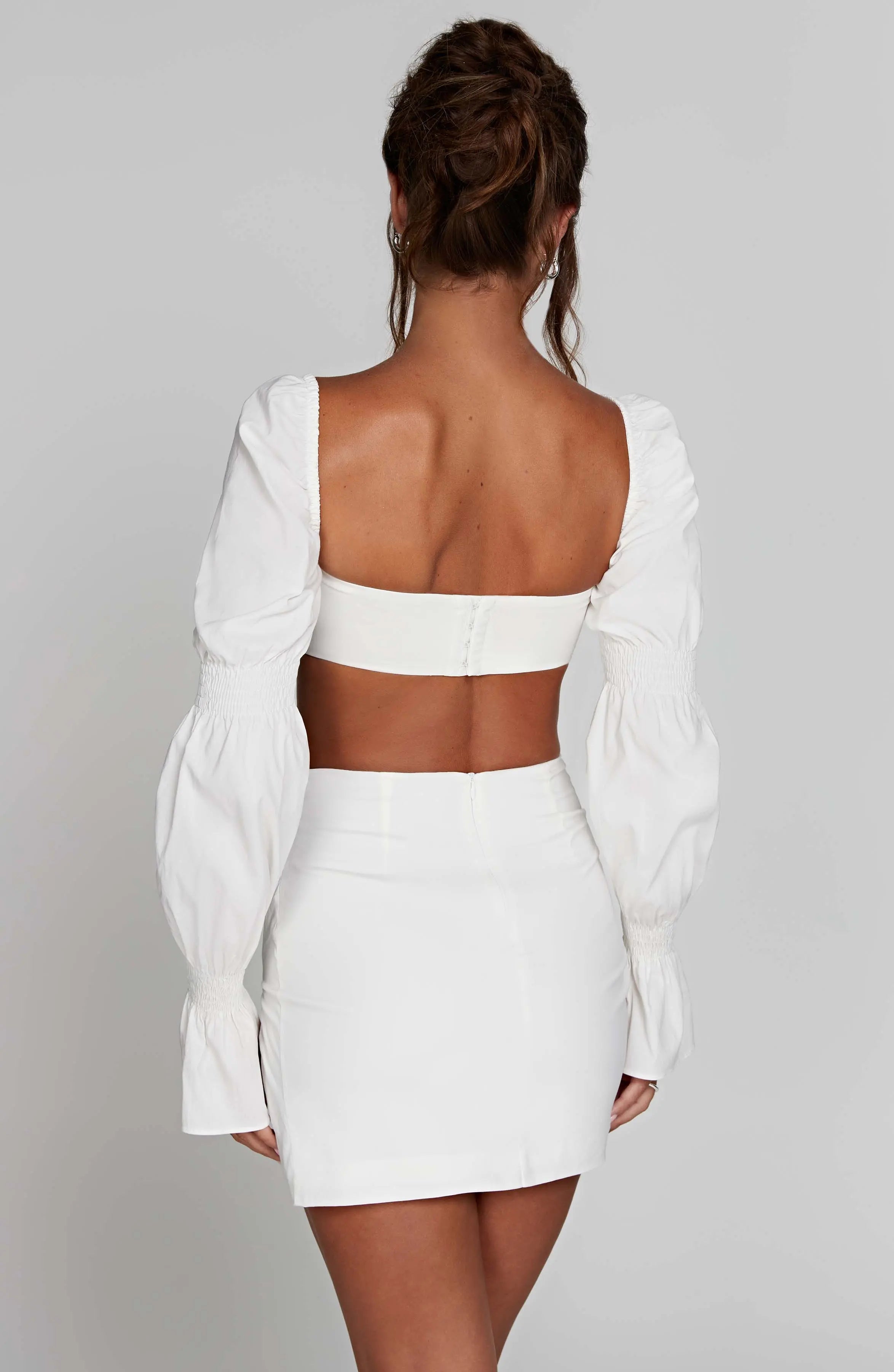 Perla Mini Skirt - White C.F