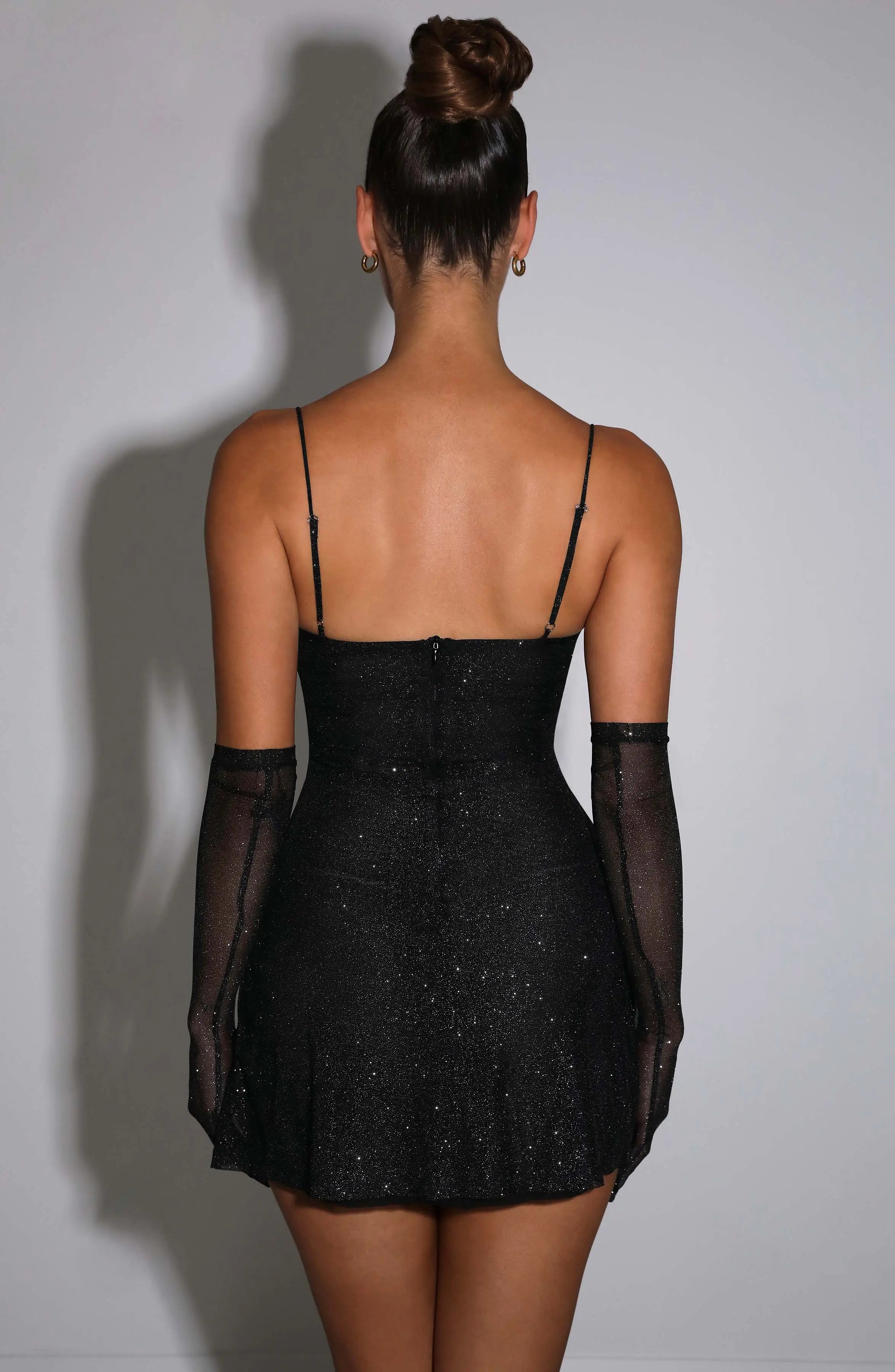 Pixie Mini Dress - Black Sparkle L.F