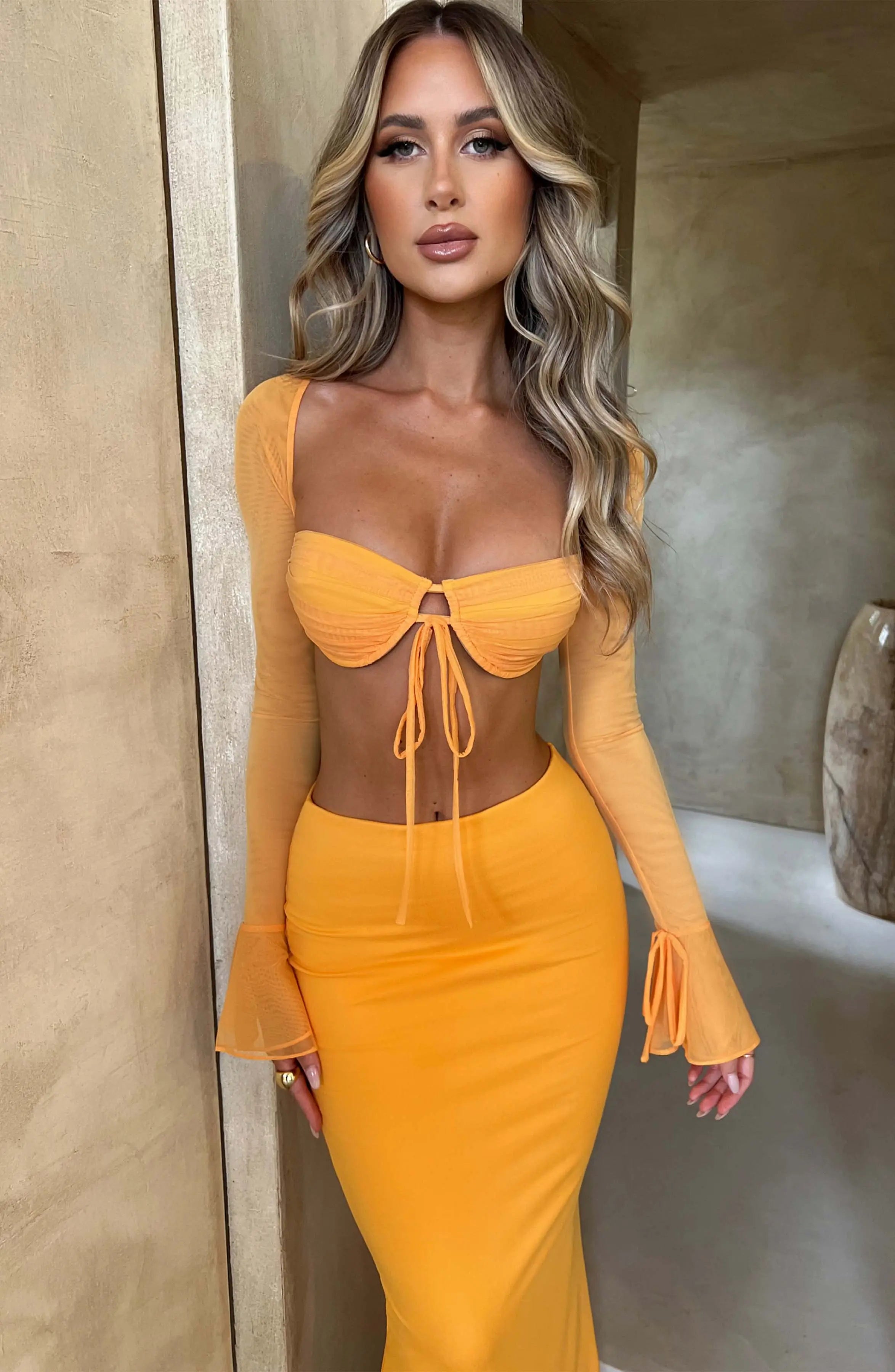 Priscilla Top - Tangerine L.F