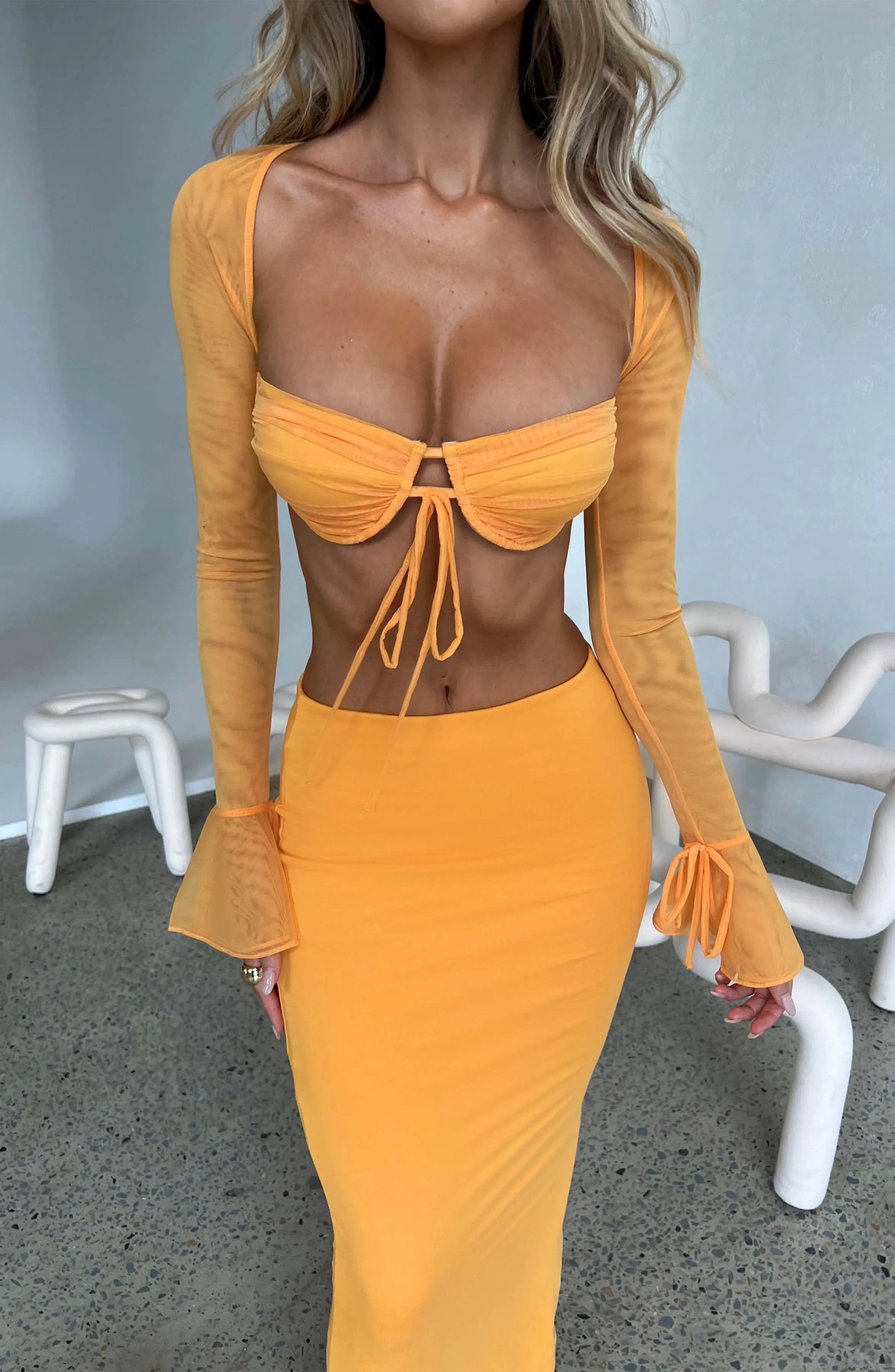 Priscilla Top - Tangerine L.F