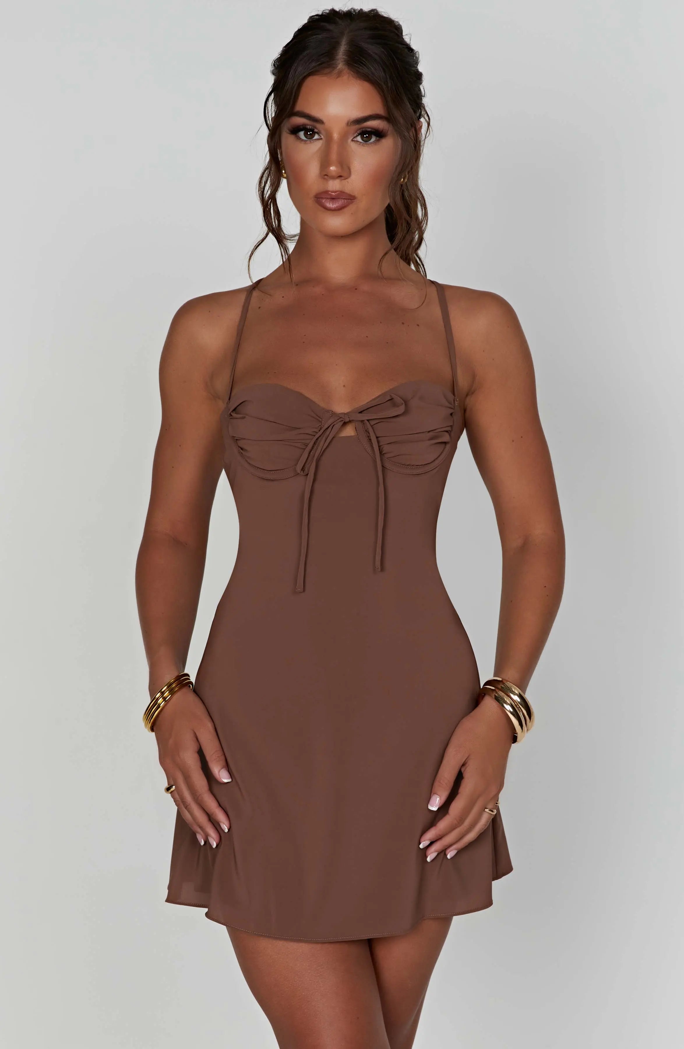 Renee Mini Dress - Chocolate L.F