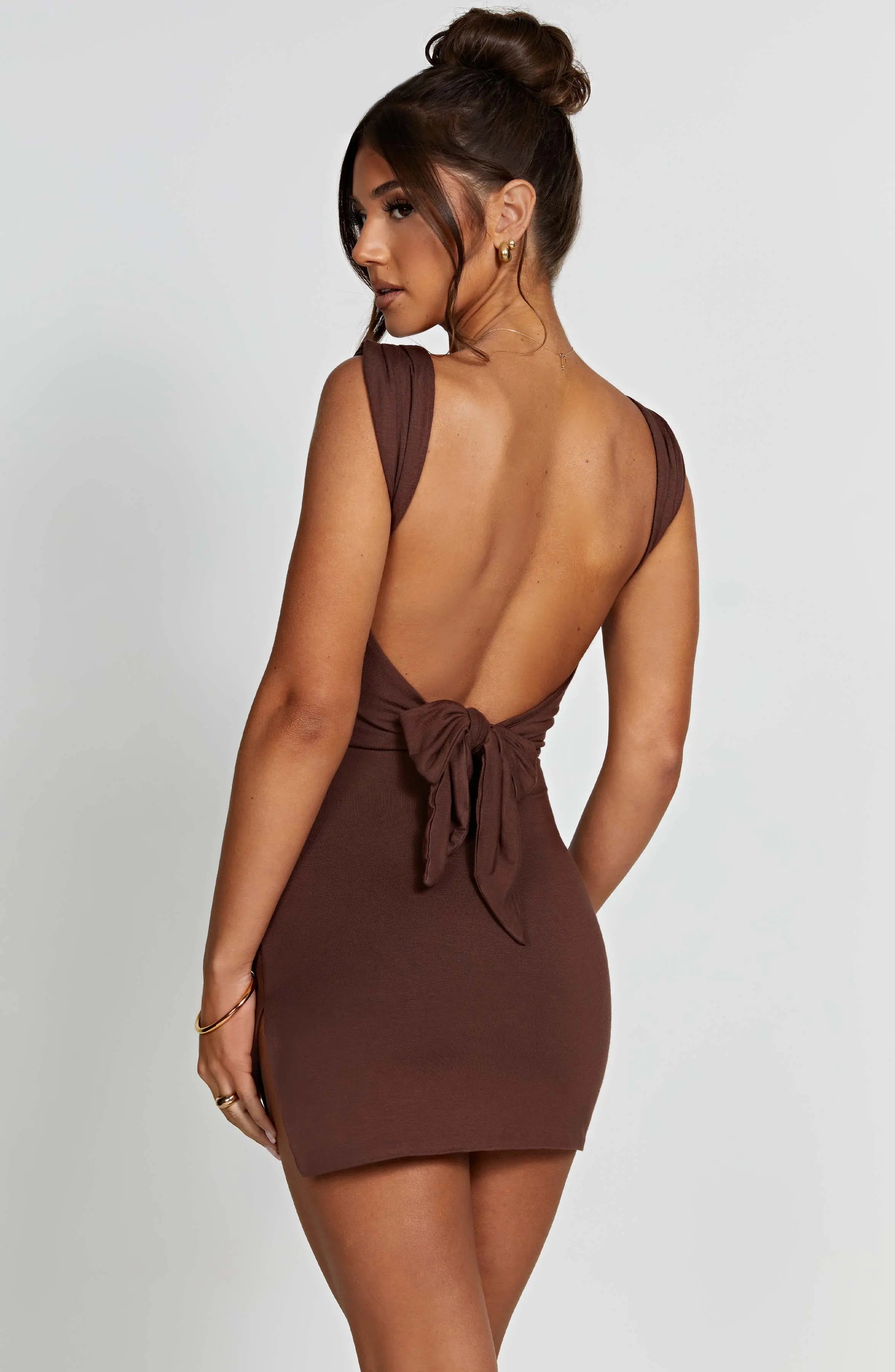 Ria Mini Dress - Chocolate L.F