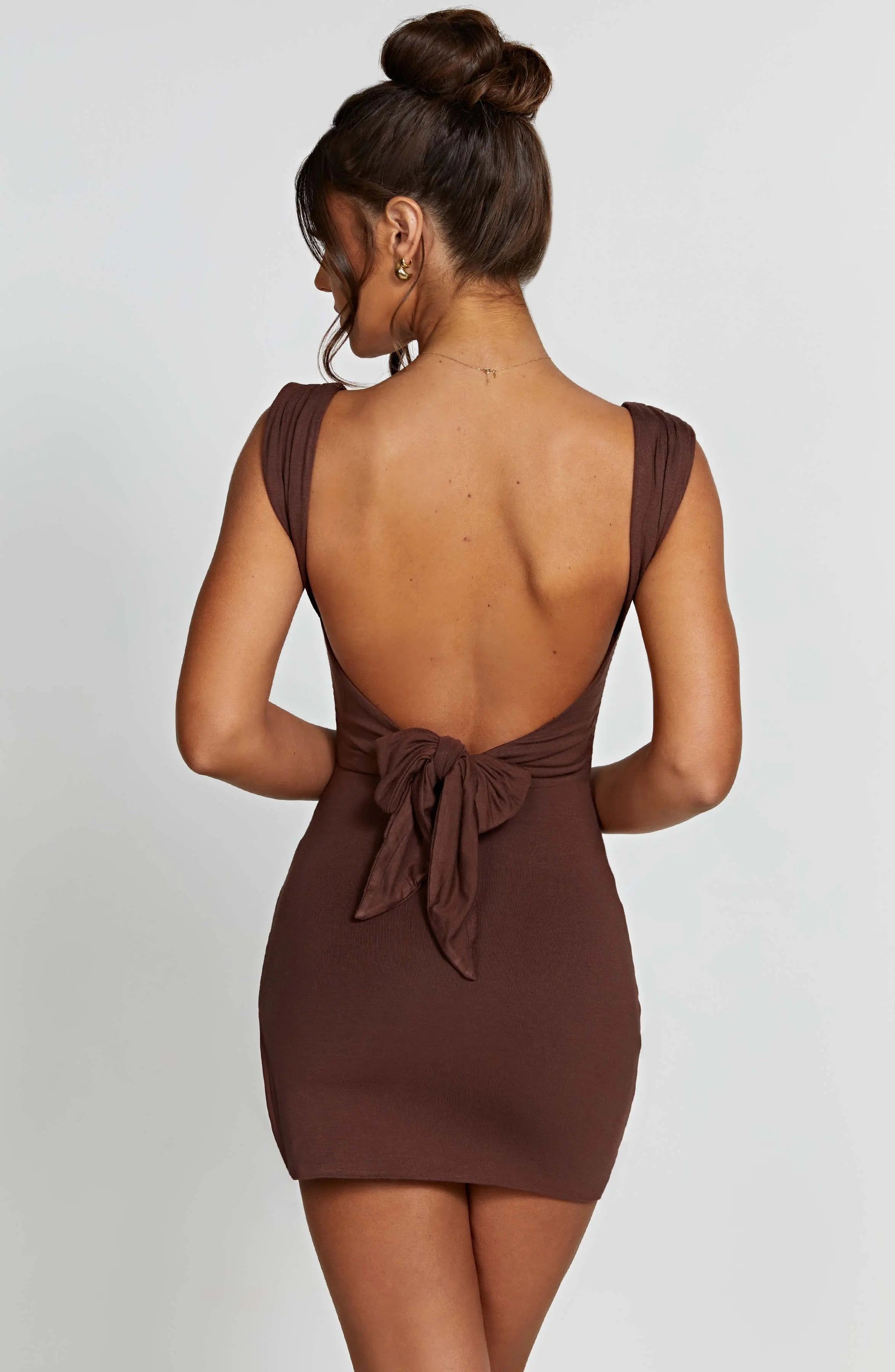 Ria Mini Dress - Chocolate L.F