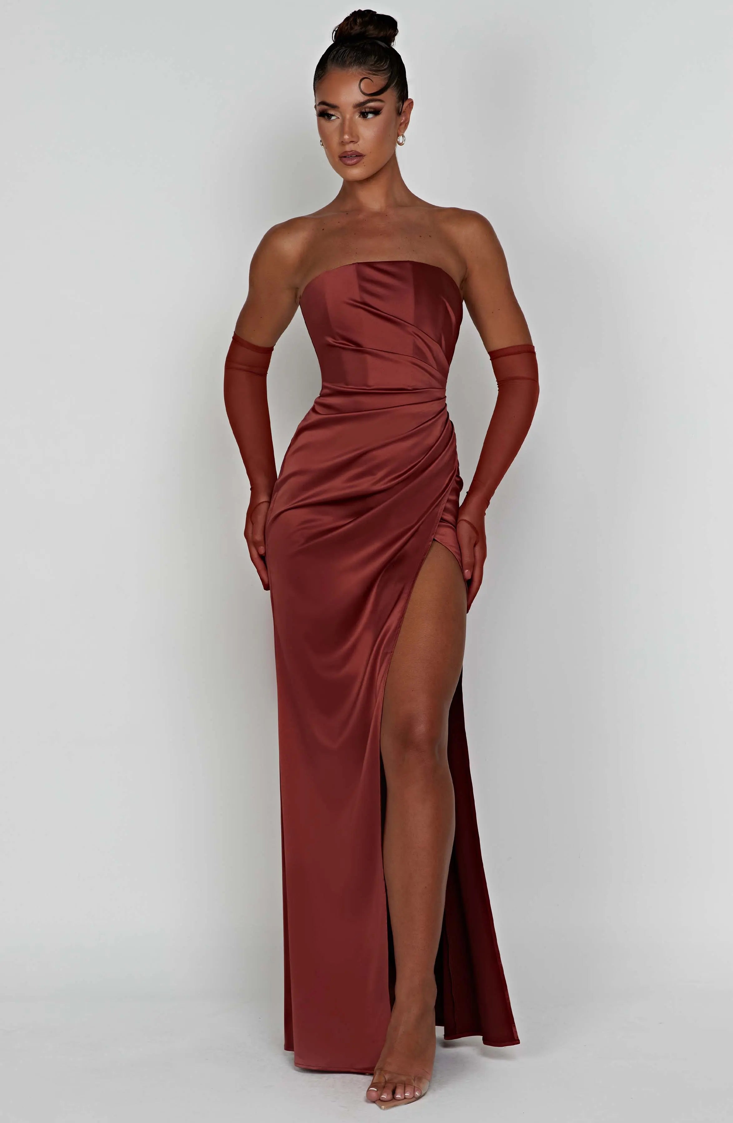 Safiya Maxi Dress - Rust C.F