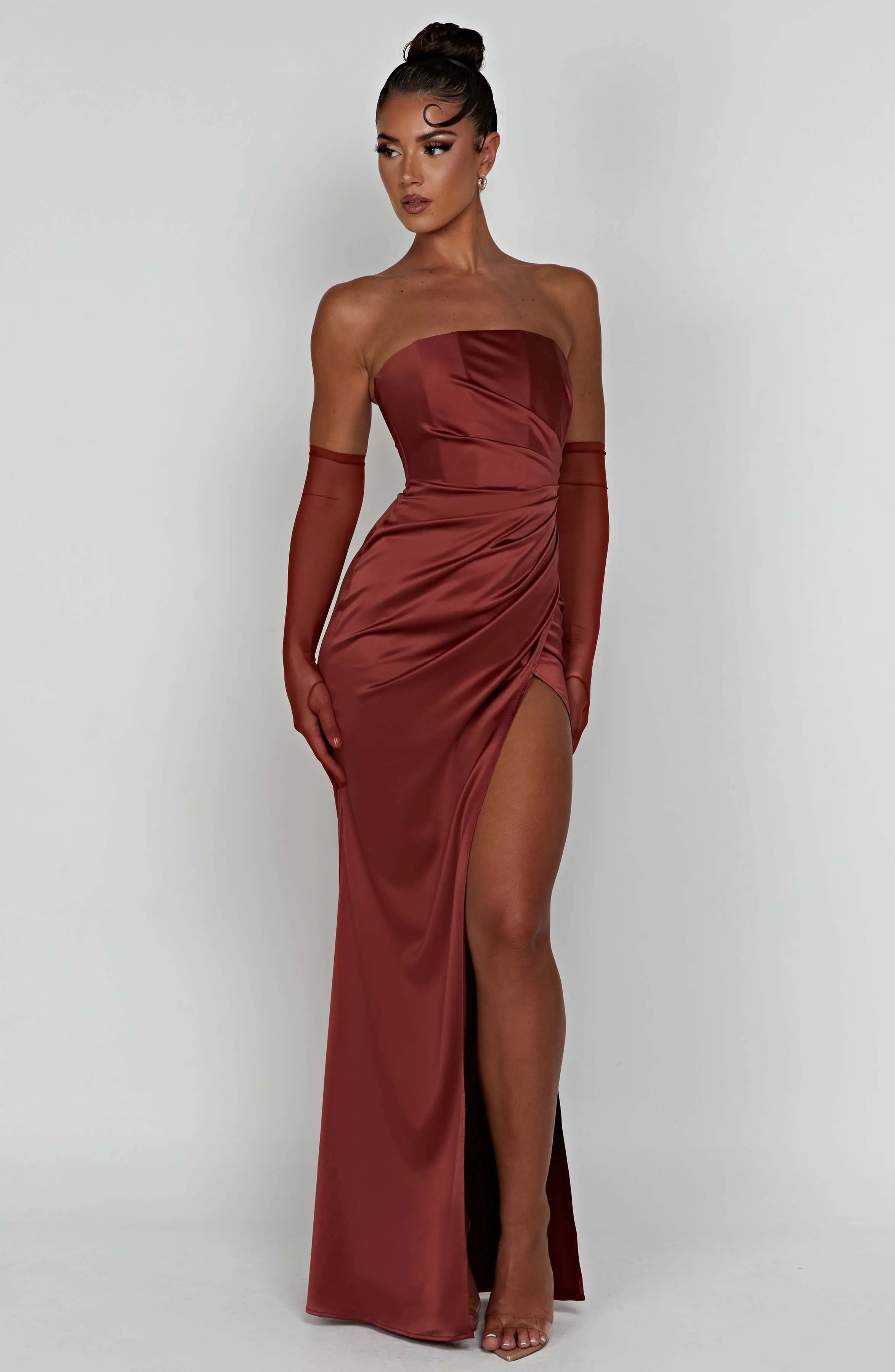 Safiya Maxi Dress - Rust C.F