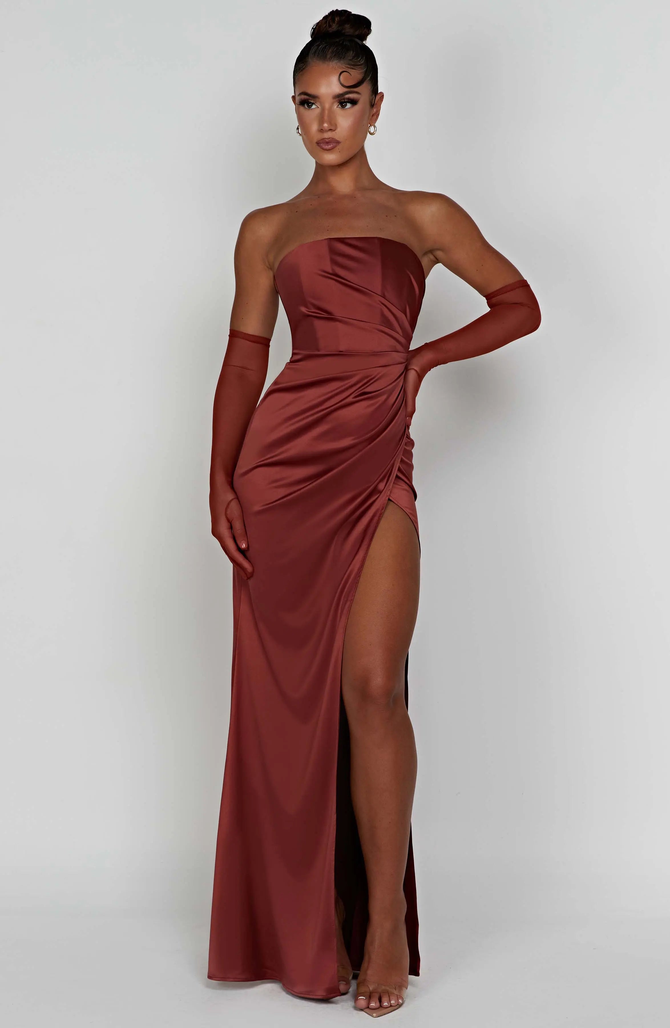 Safiya Maxi Dress - Rust C.F