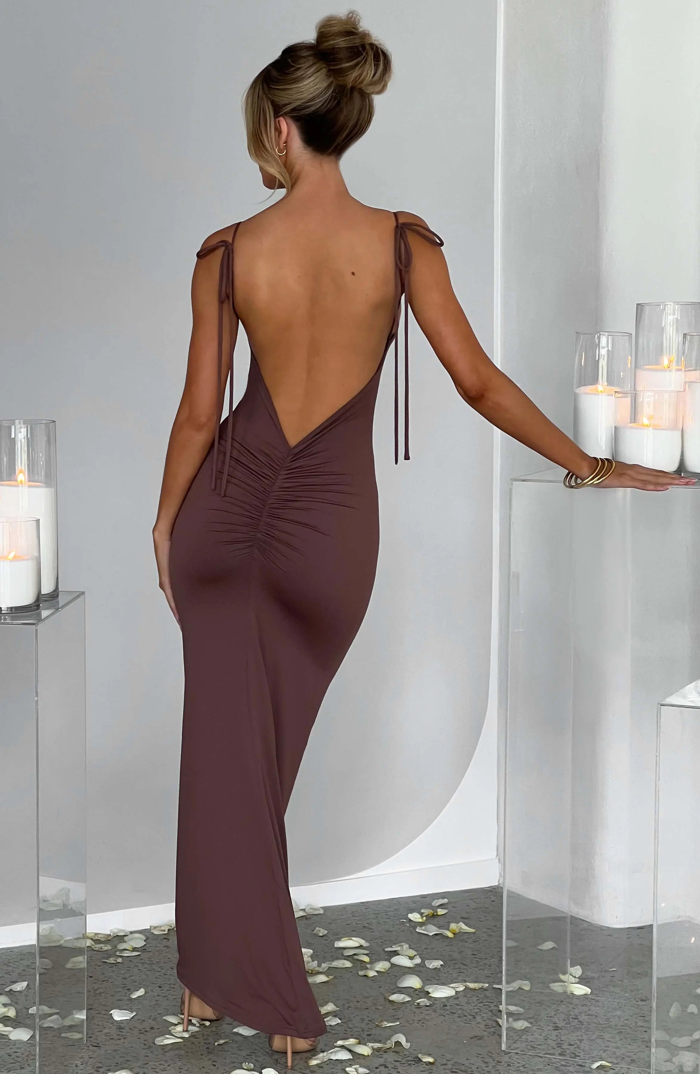 Sanya Maxi Dress - Chocolate L.F