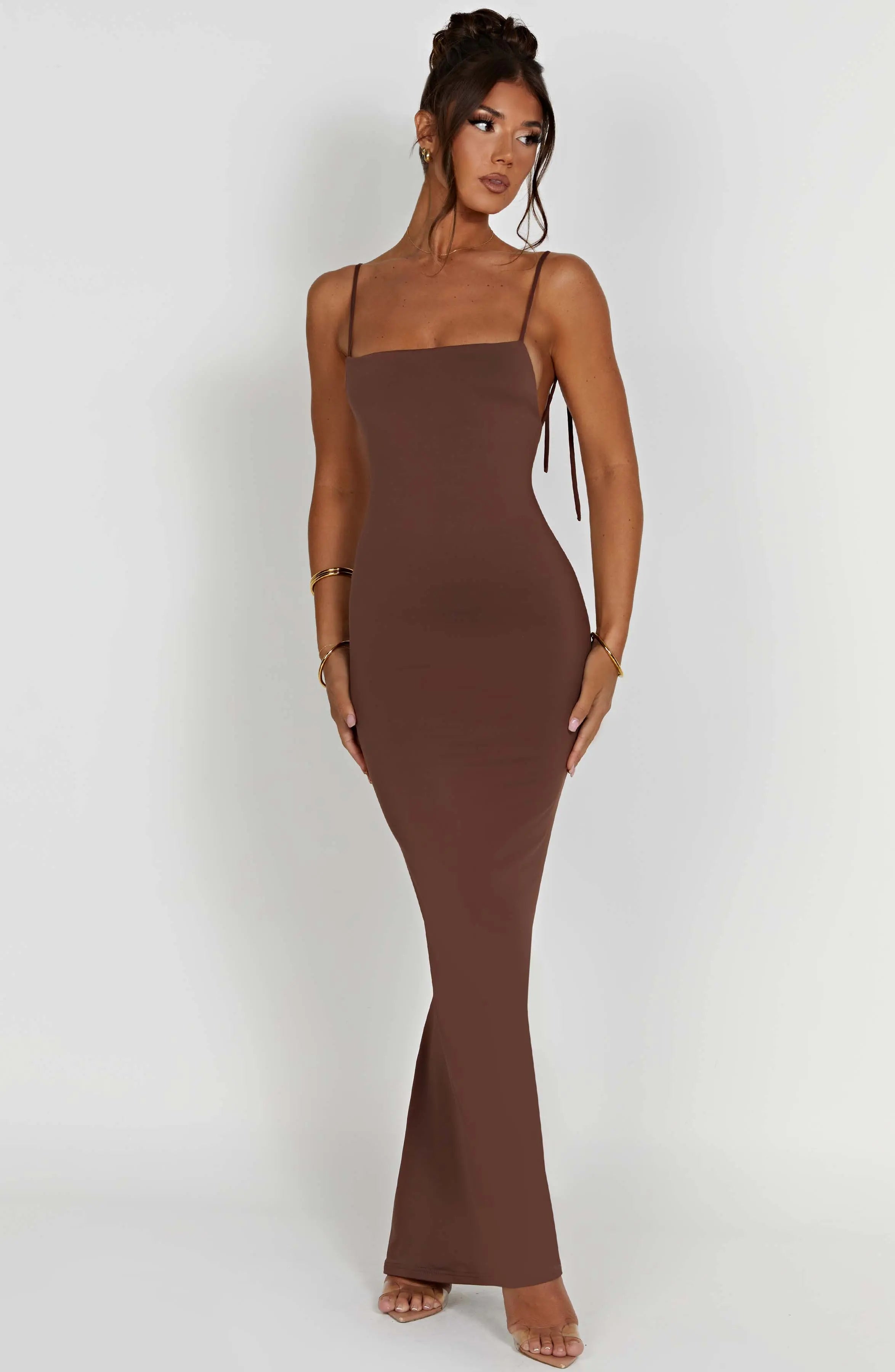 Sanya Maxi Dress - Chocolate L.F