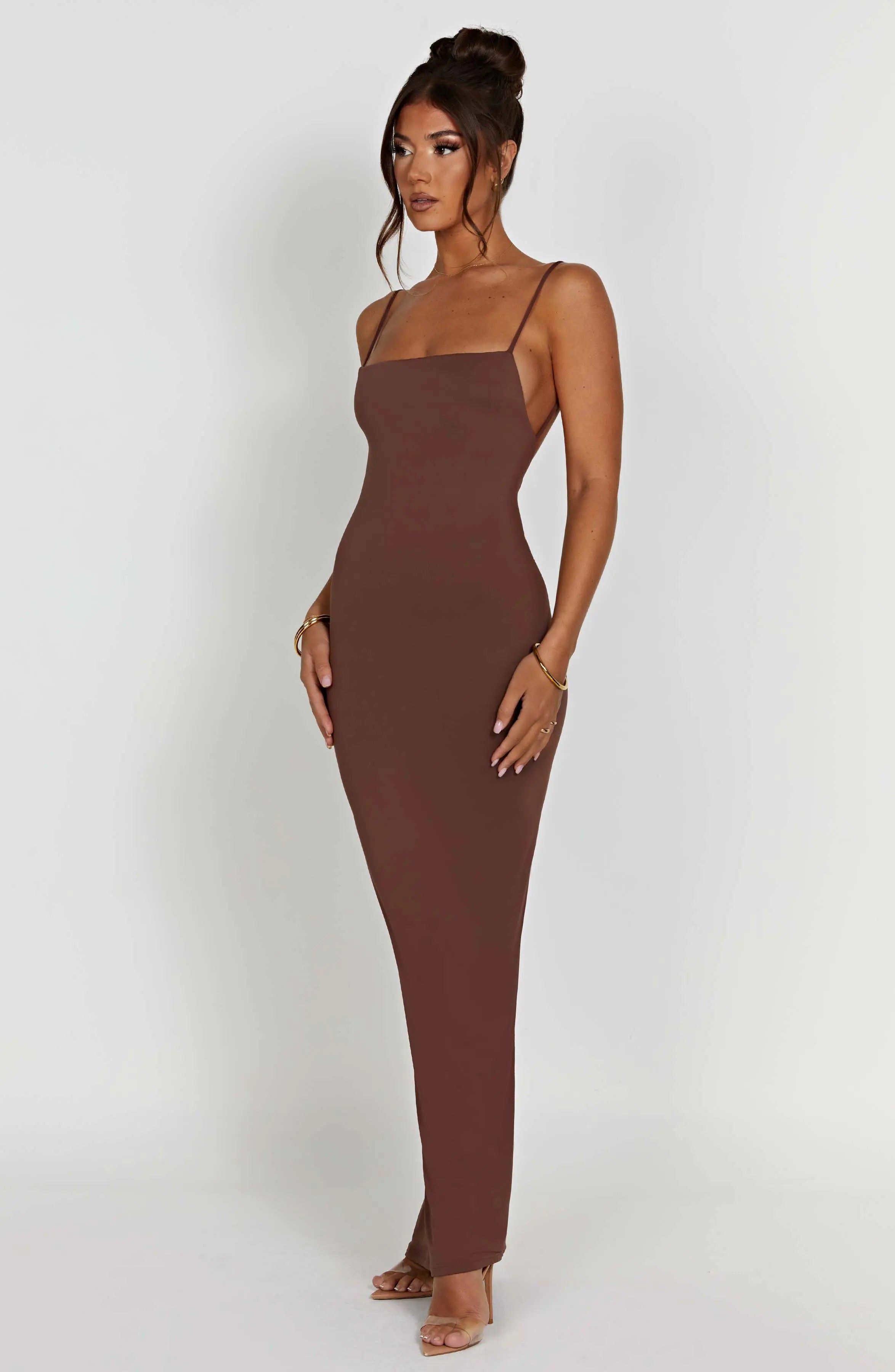 Sanya Maxi Dress - Chocolate L.F