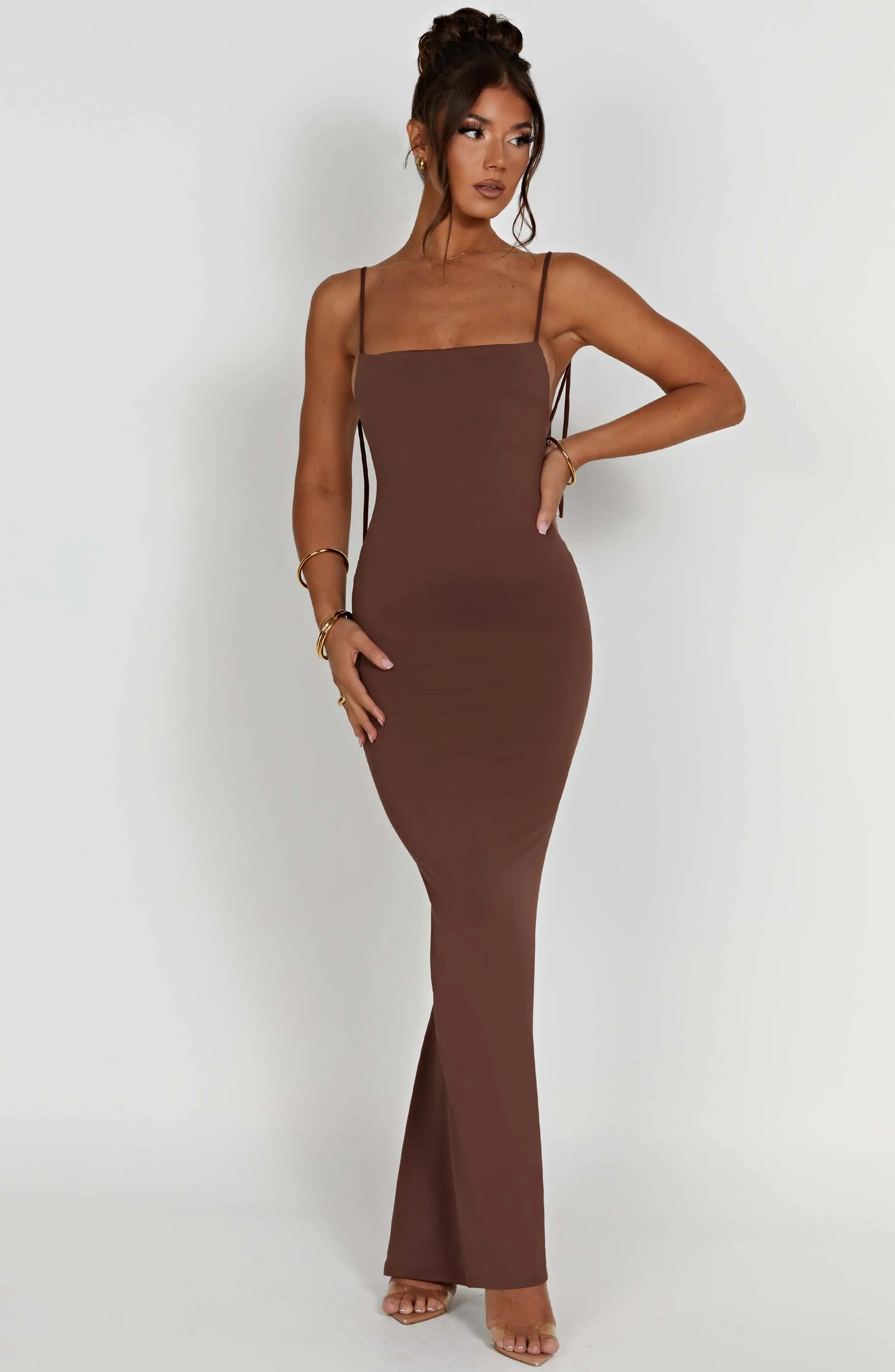 Sanya Maxi Dress - Chocolate L.F