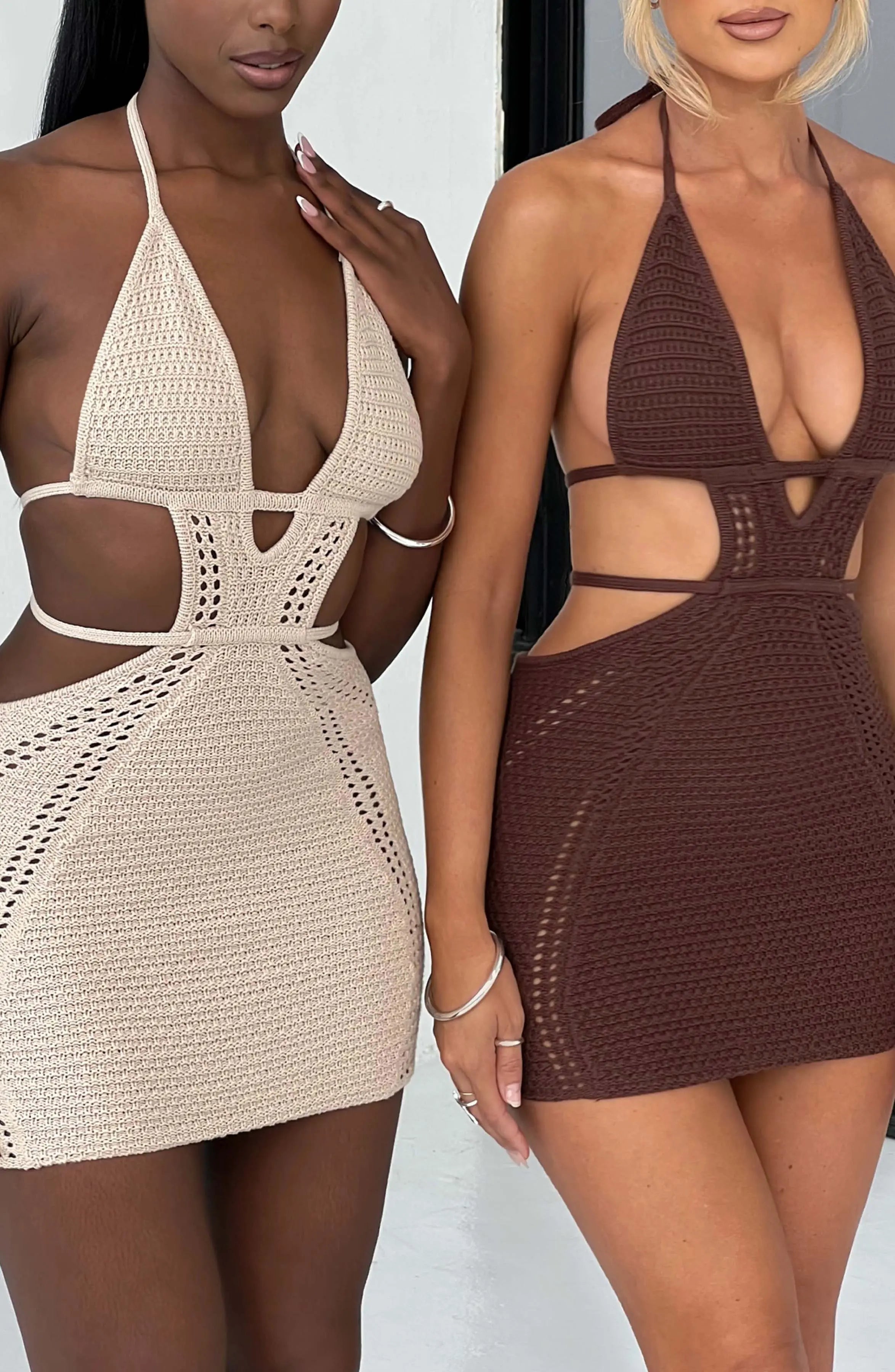 Selena Mini Dress - Chocolate T.T