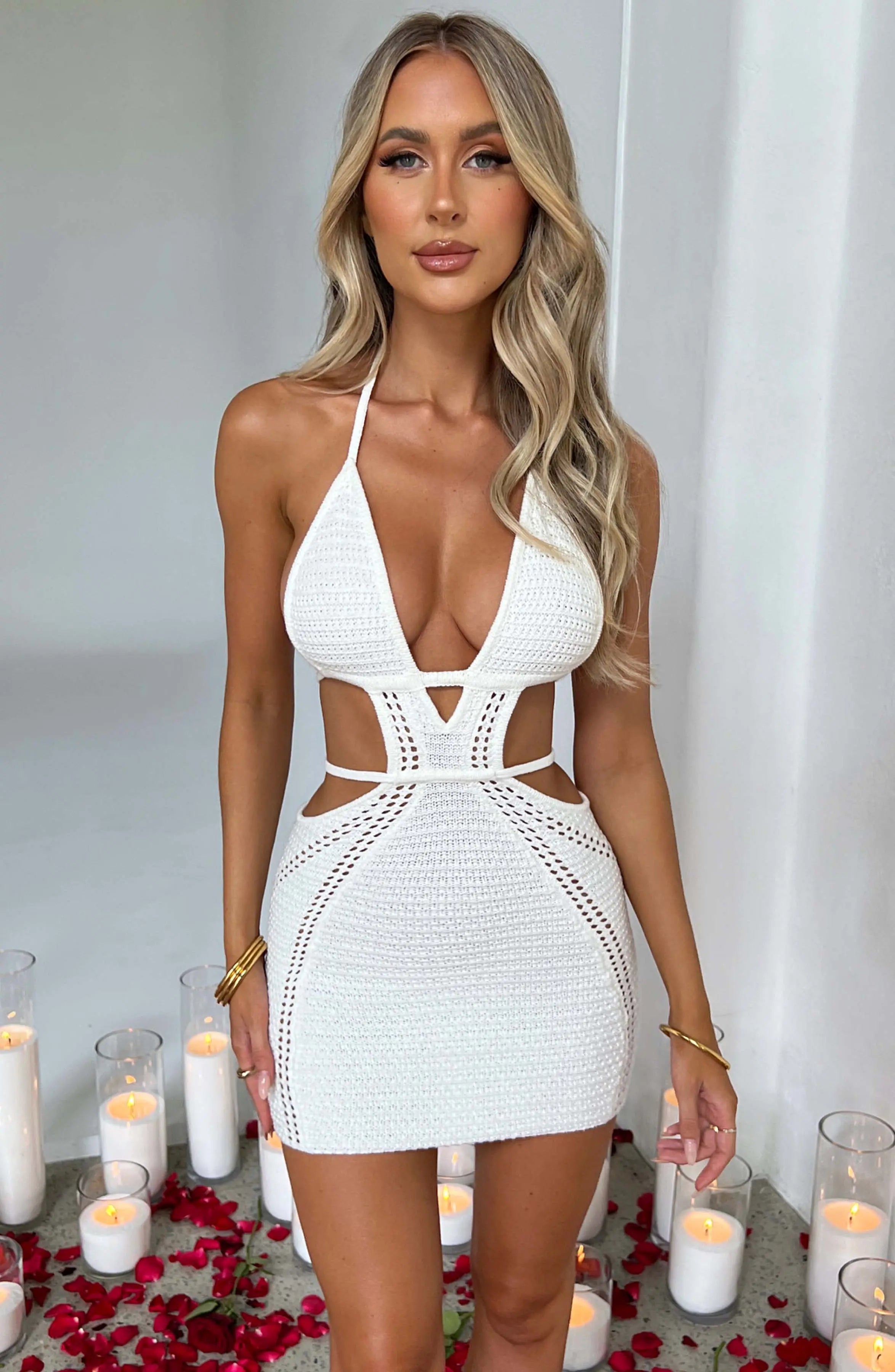 Selena Mini Dress - White T.T