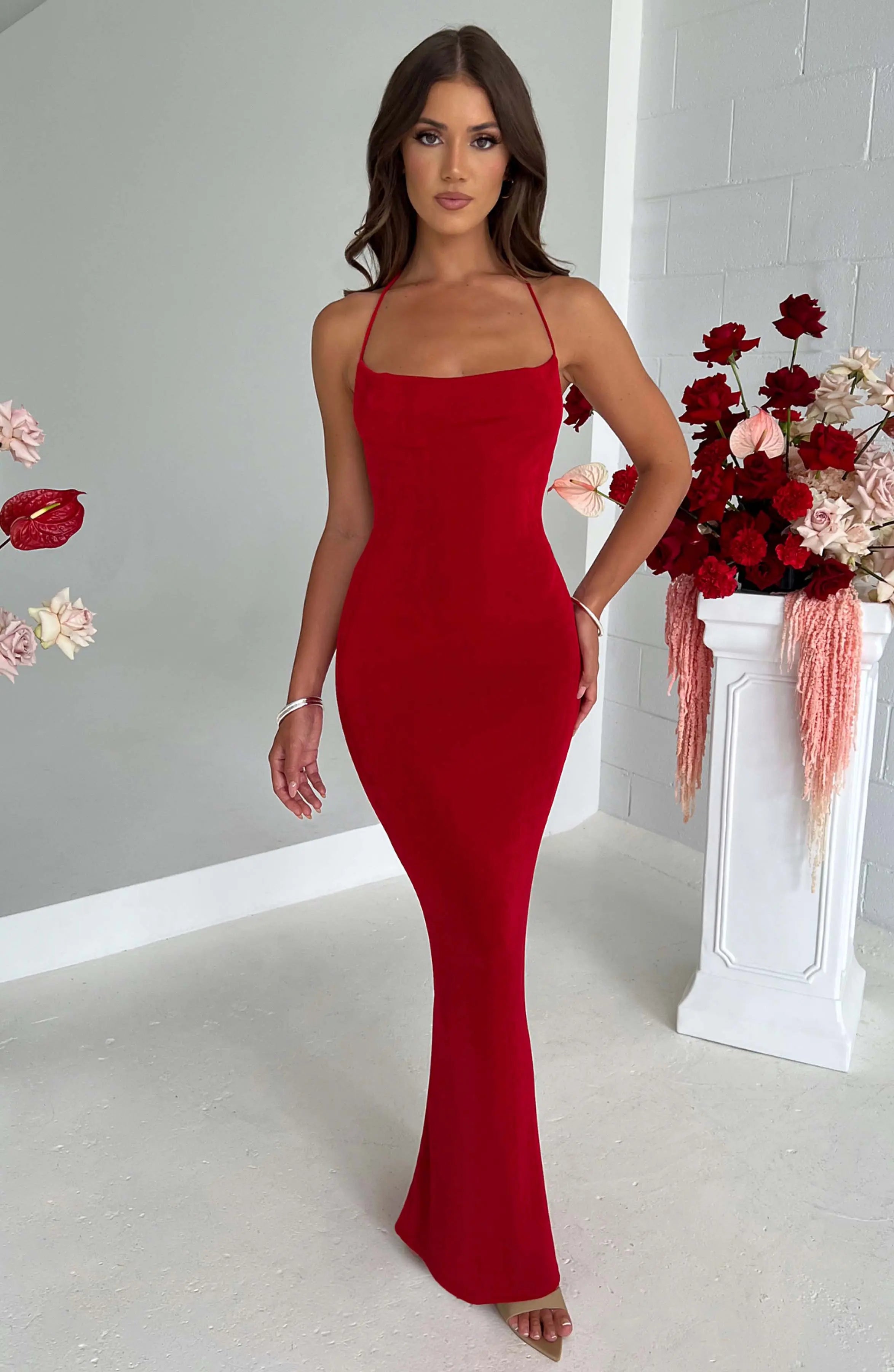 Talisa Maxi Dress - Red M.T